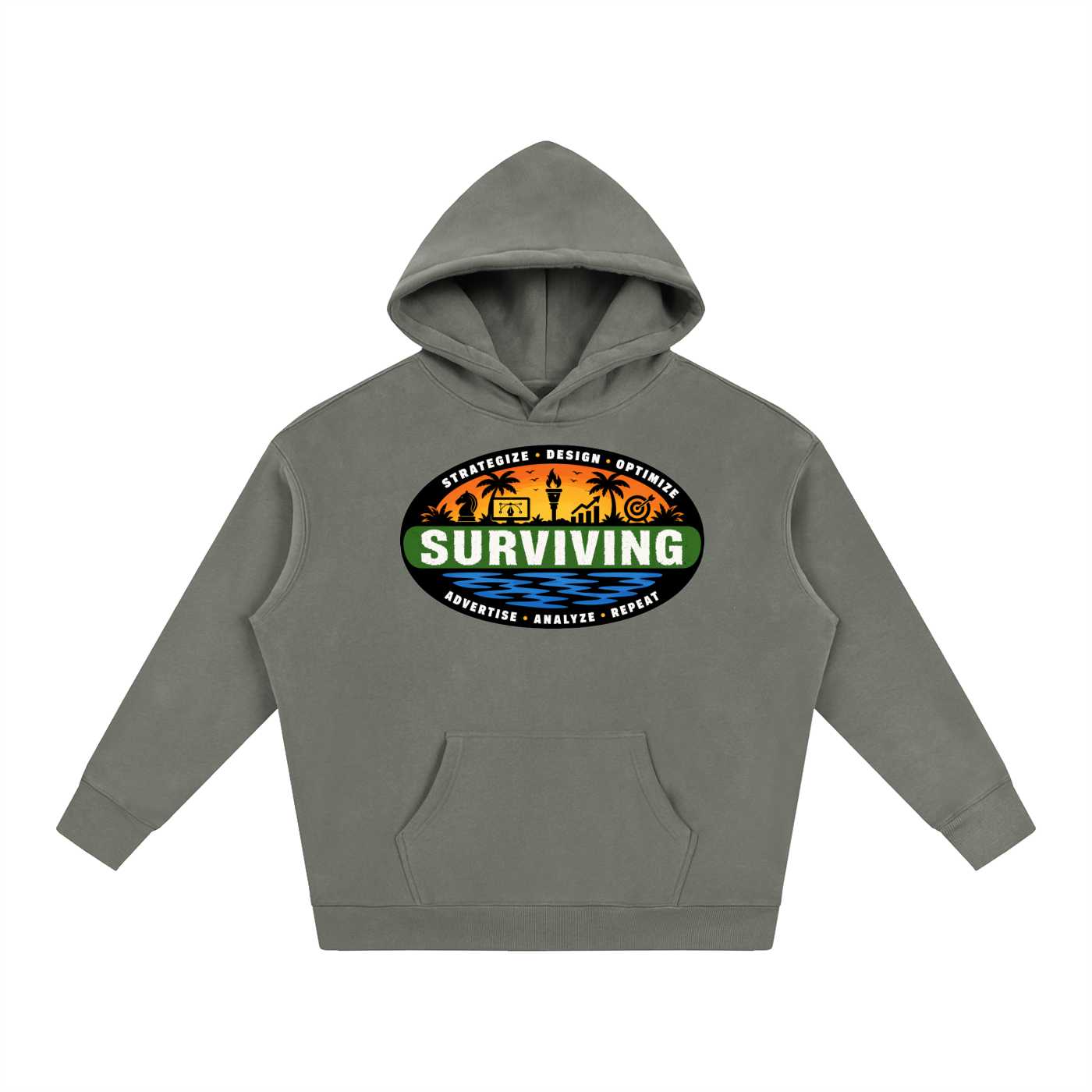 Surviving in Marketing | Oversize Fleeced Hoodie