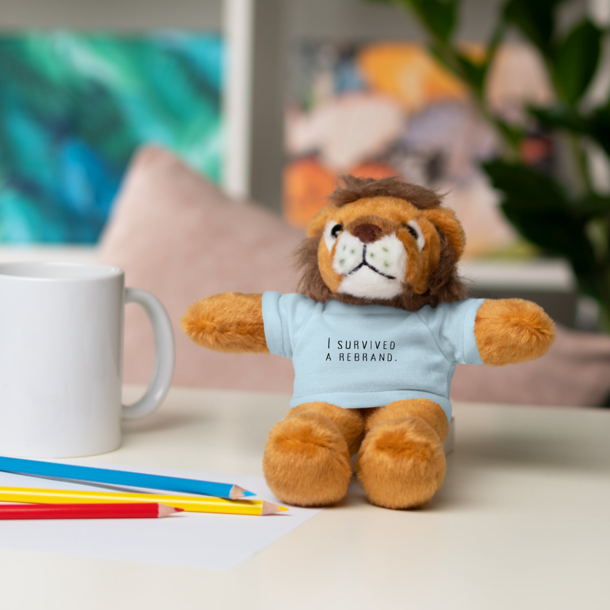 I Survived A Rebrand | Plush Stuffed Toy with Graphic Tee