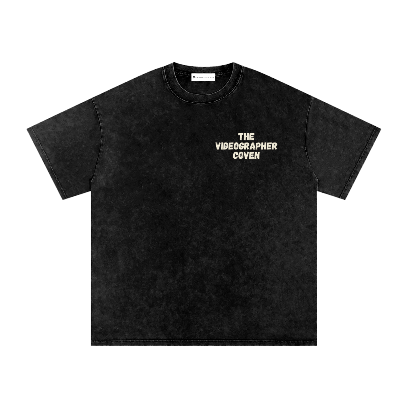 The Videographer Coven | Snow Washed Oversized Cotton T-Shirt