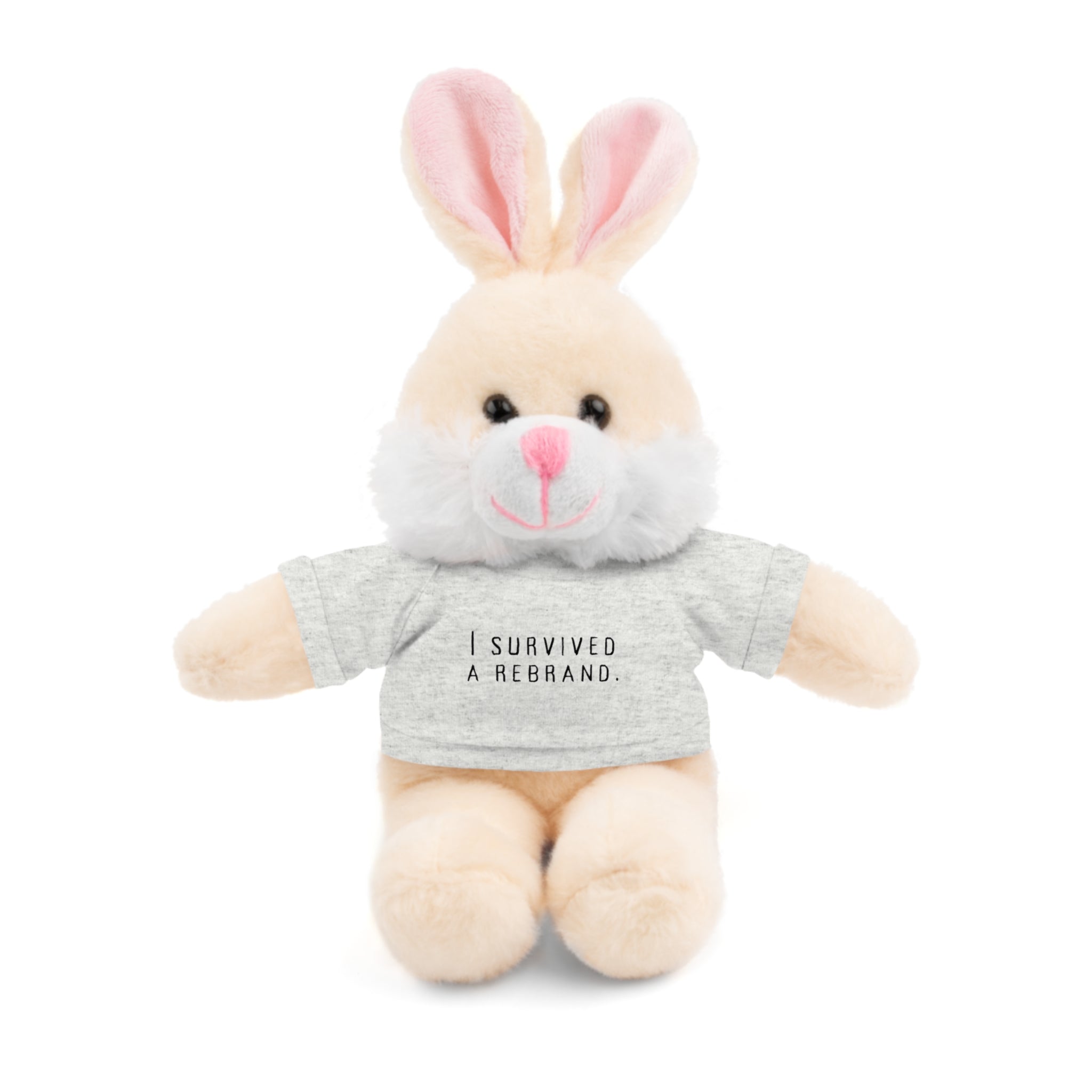 I Survived A Rebrand | Plush Stuffed Toy with Graphic Tee