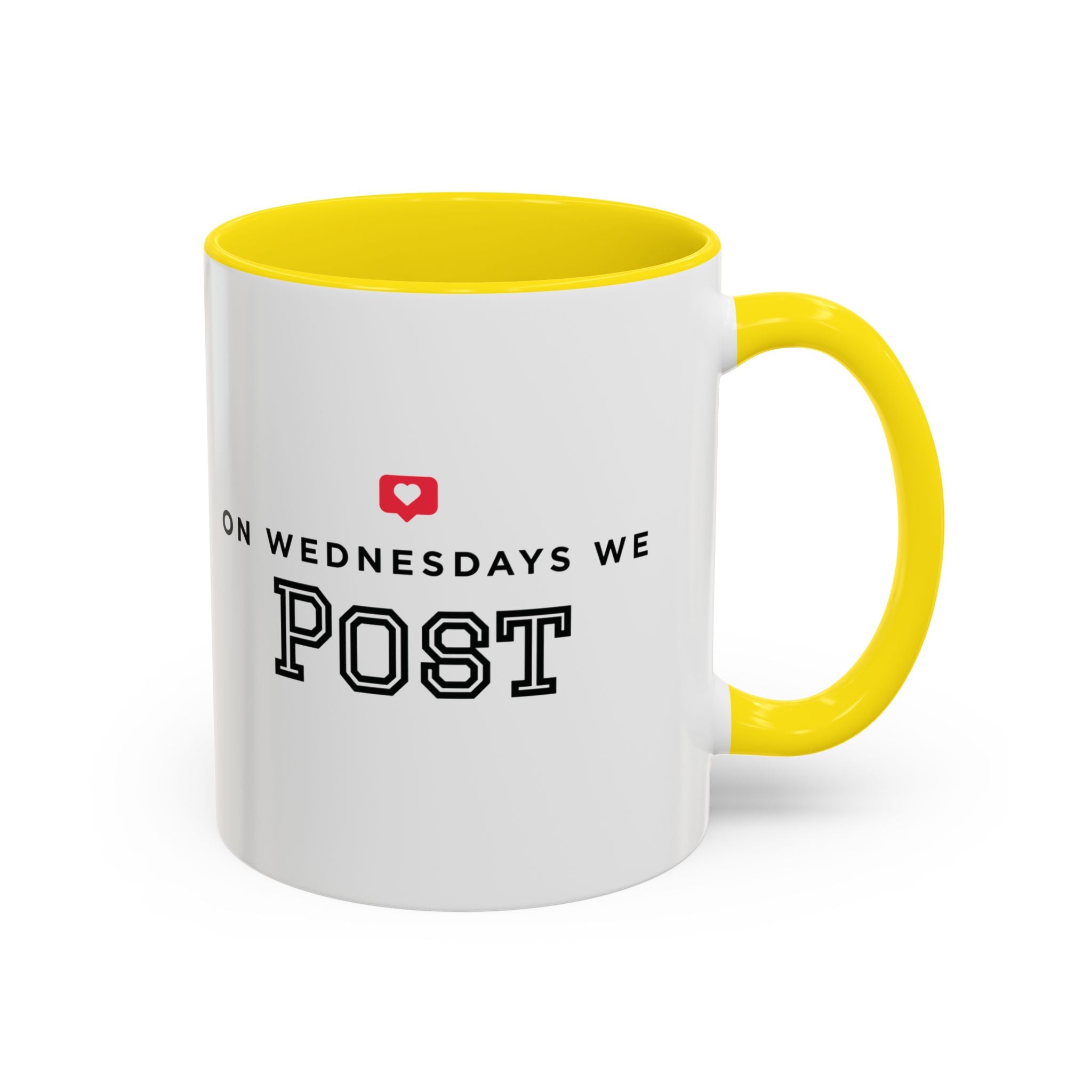 On Wednesdays, We Post | Accent Coffee Mug (11, 15oz)
