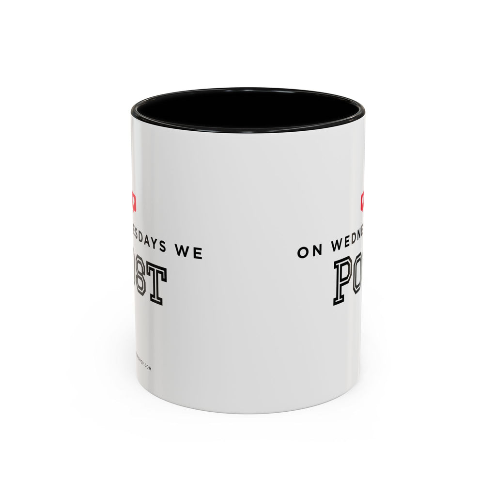 On Wednesdays, We Post | Accent Coffee Mug (11, 15oz)