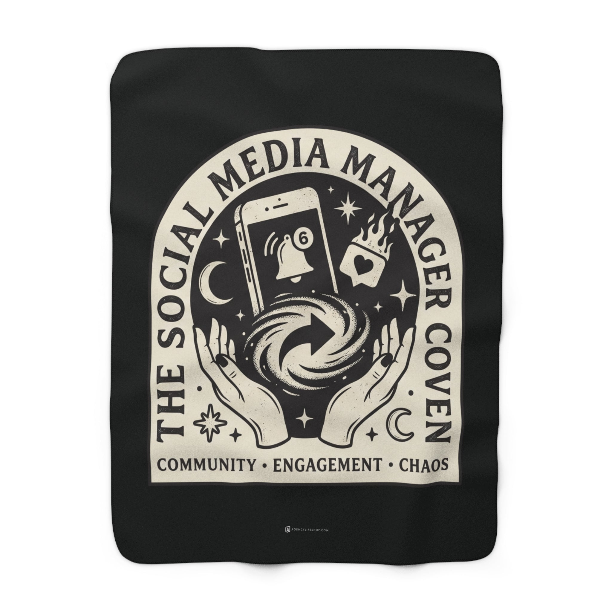 The Social Media Manager Coven | Sherpa Fleece Blanket