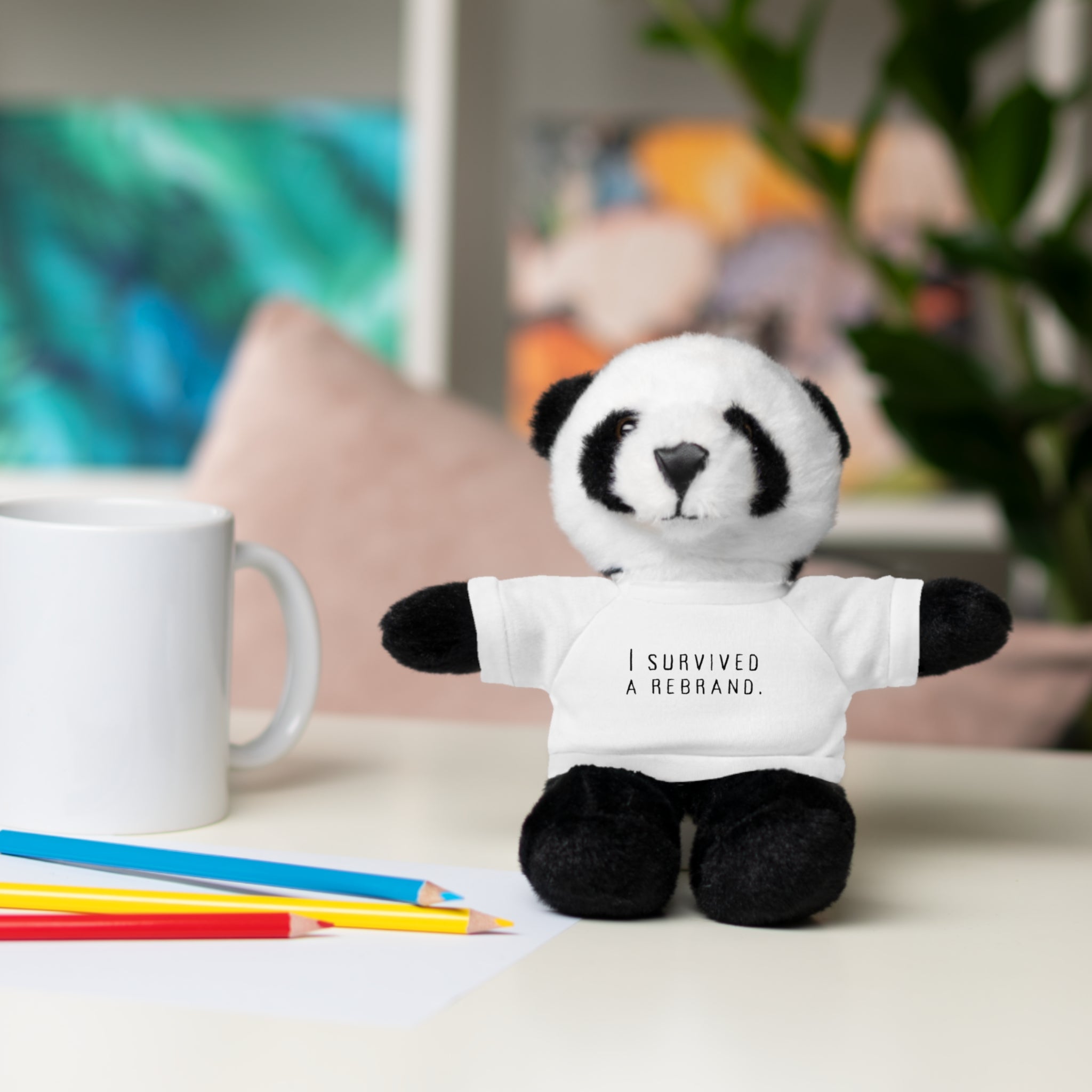 I Survived A Rebrand | Plush Stuffed Toy with Graphic Tee