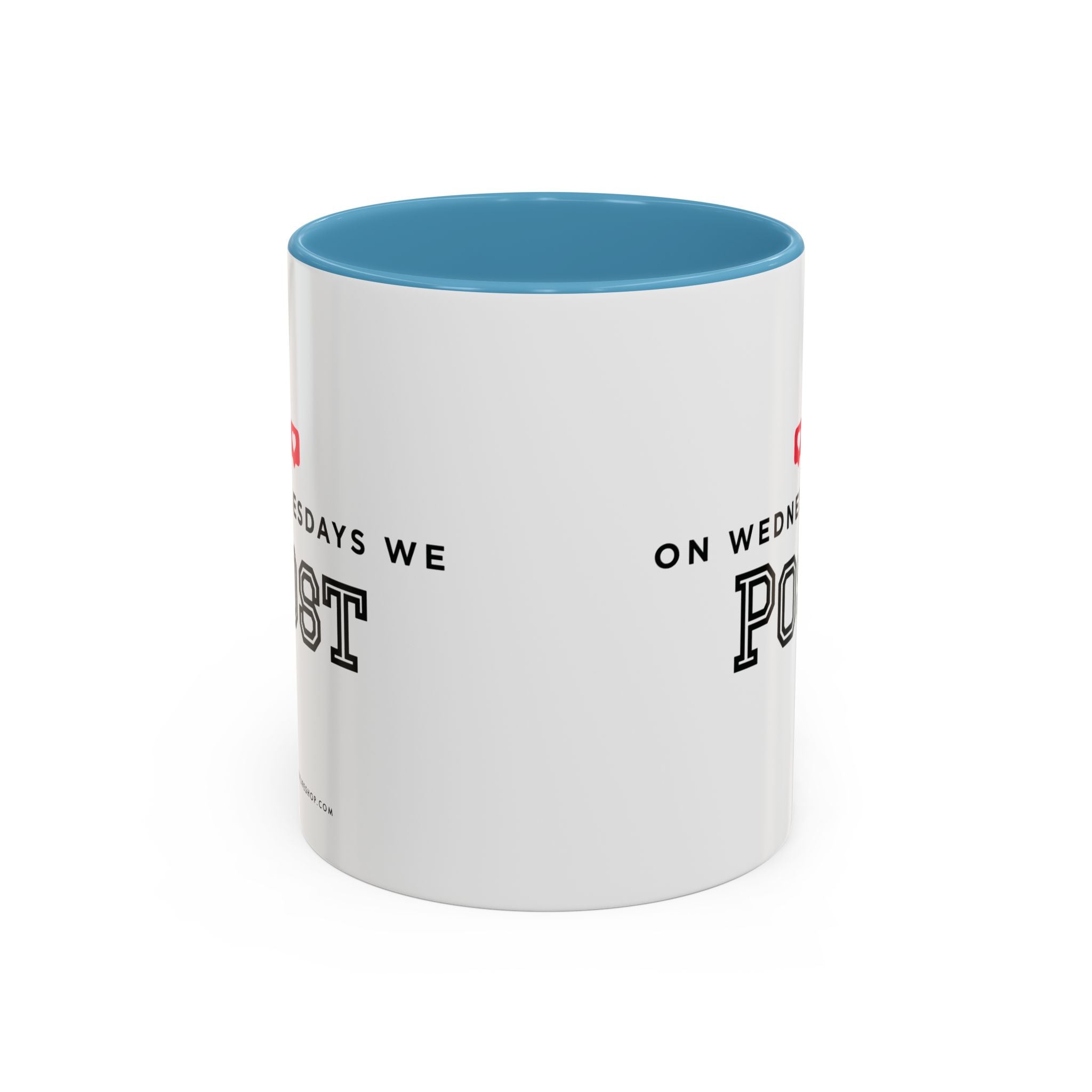 On Wednesdays, We Post | Accent Coffee Mug (11, 15oz)