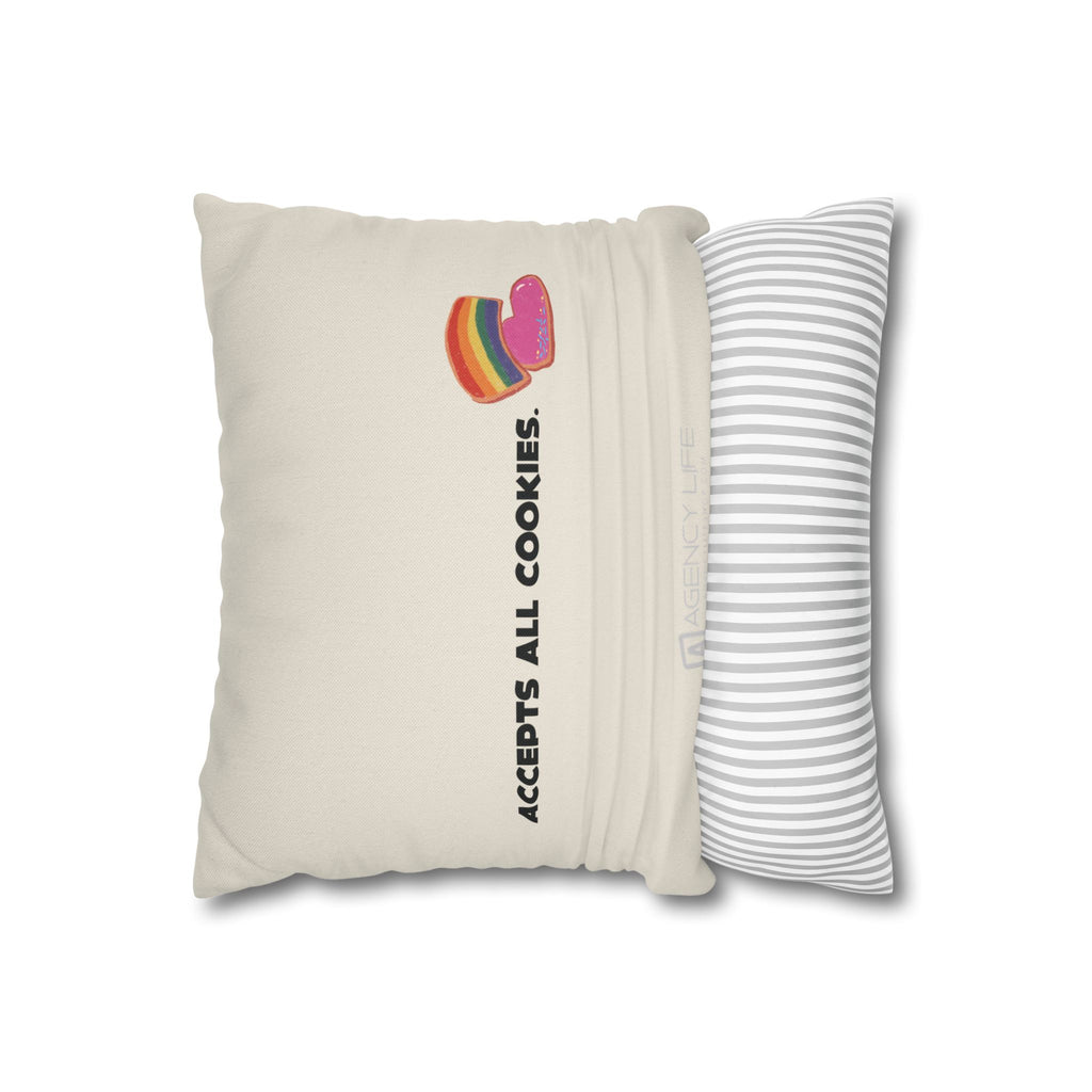 Accepts All Cookies | Polyester Square Pillowcase