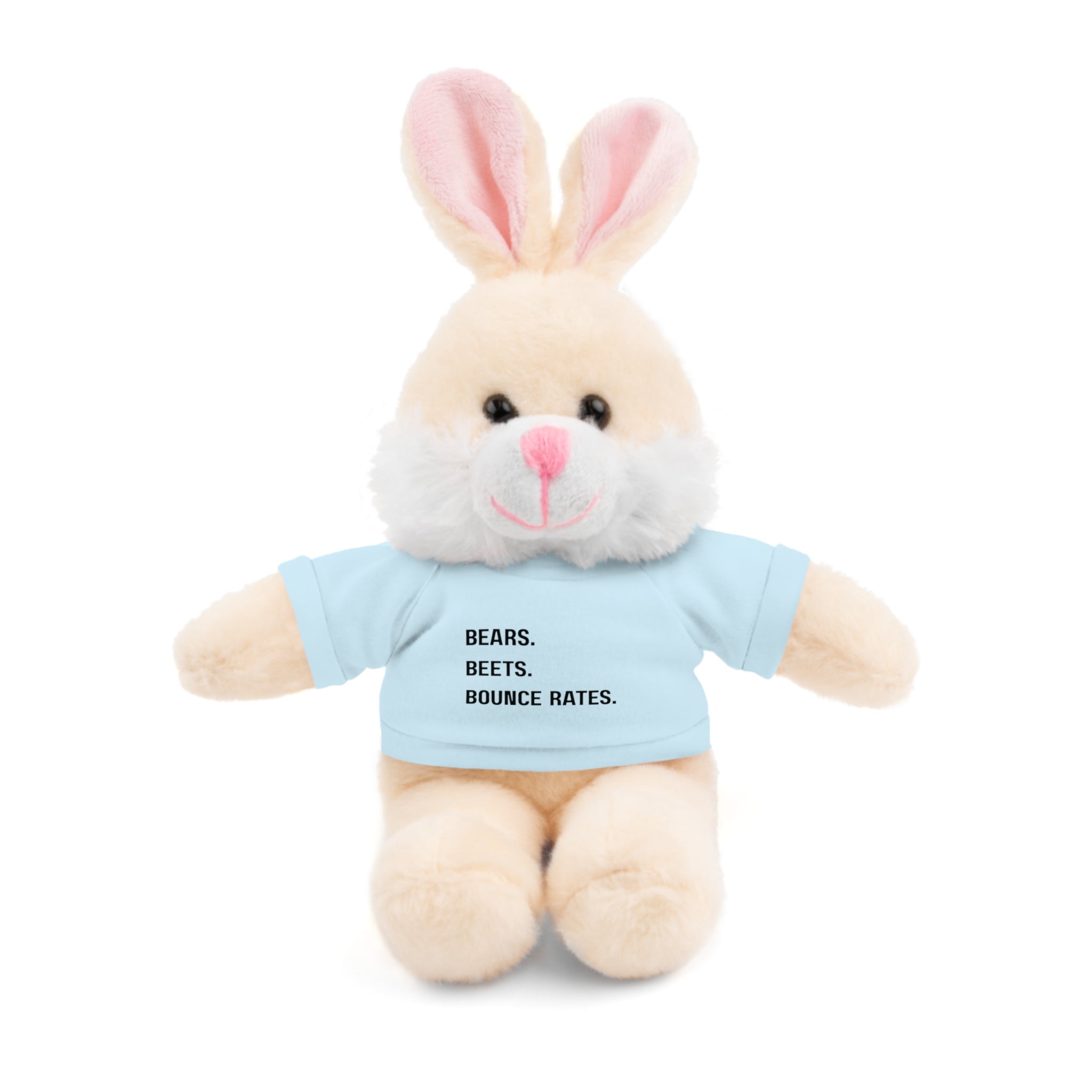 Bears. Beets. Bounce Rates. | Plush Stuffed Toy with Graphic Tee