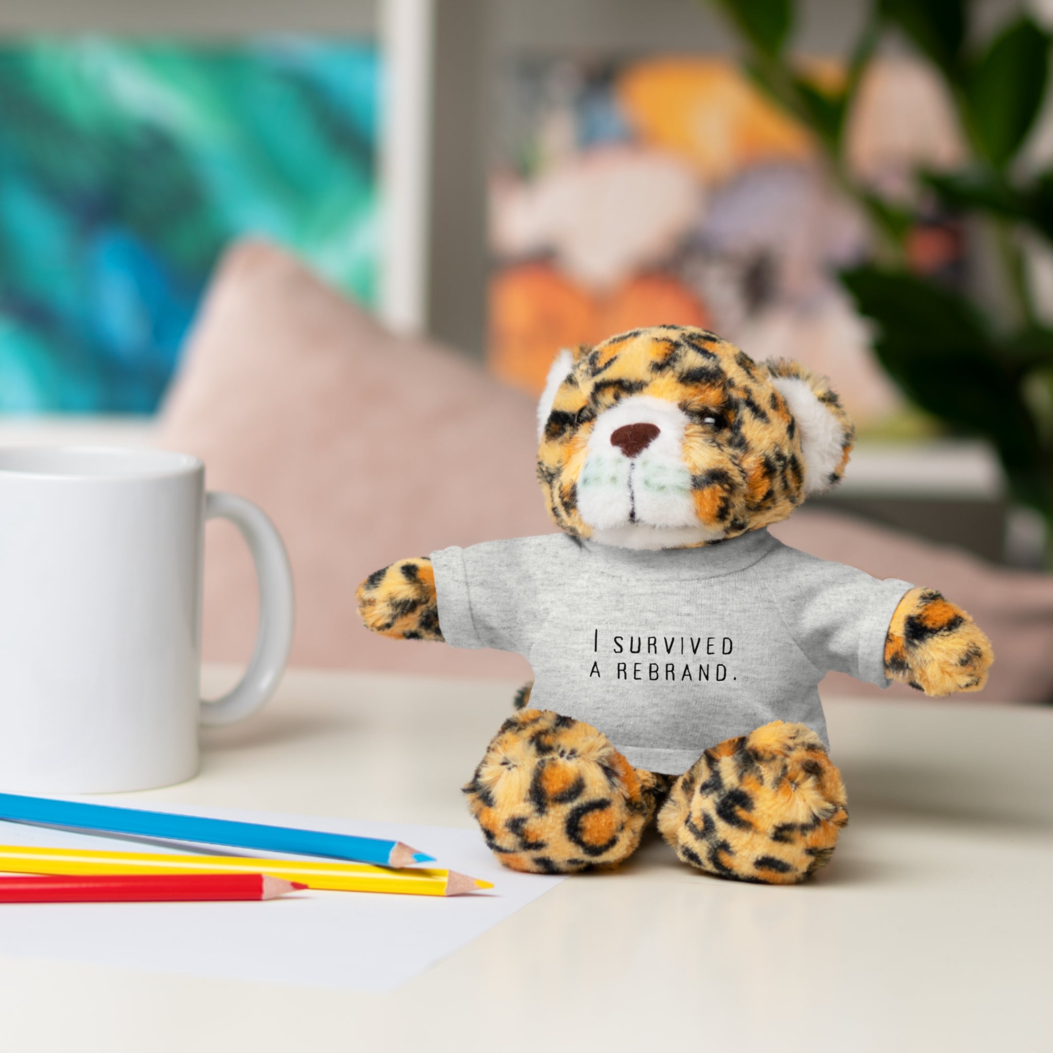 I Survived A Rebrand | Plush Stuffed Toy with Graphic Tee