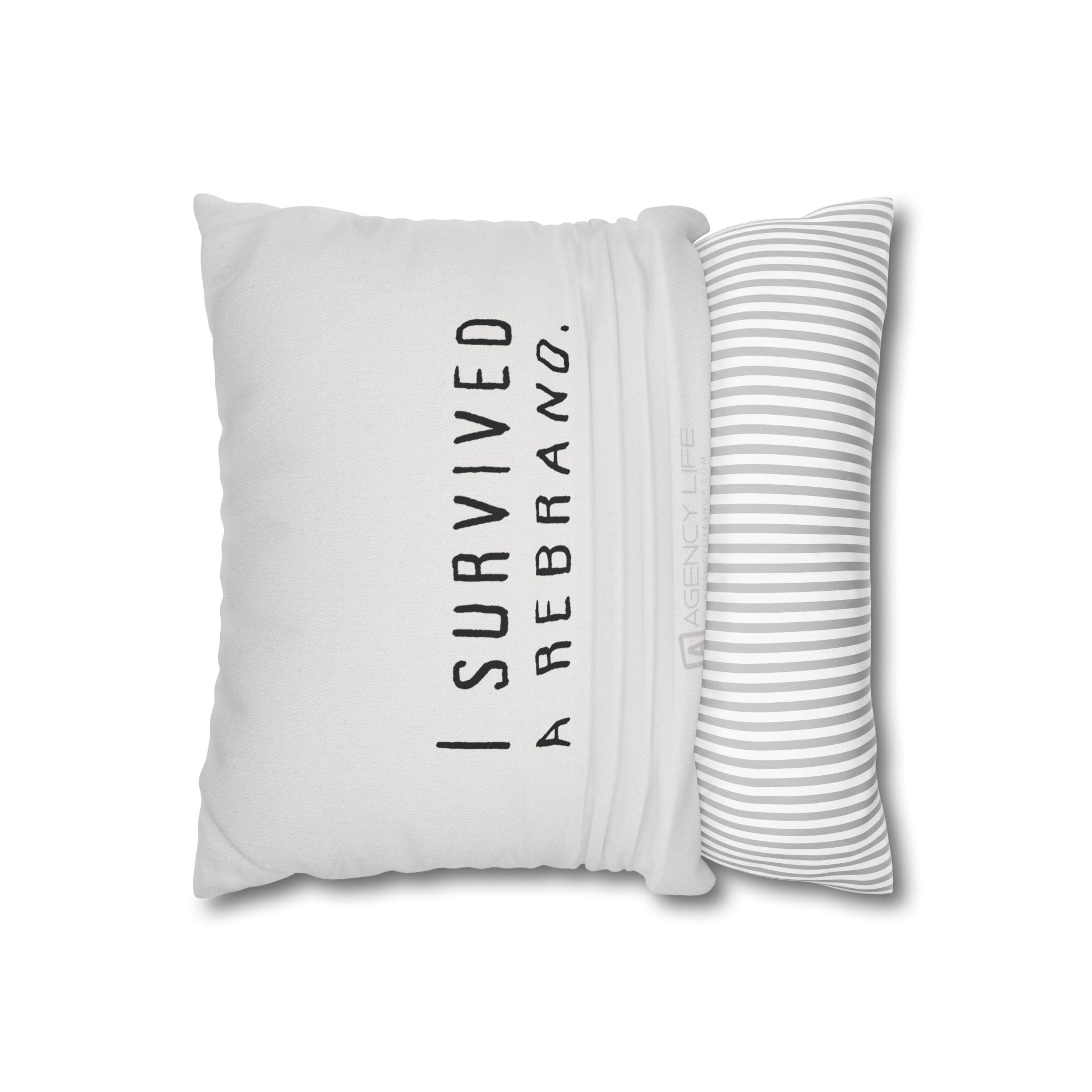 I Survived A Rebrand | Polyester Square Pillowcase
