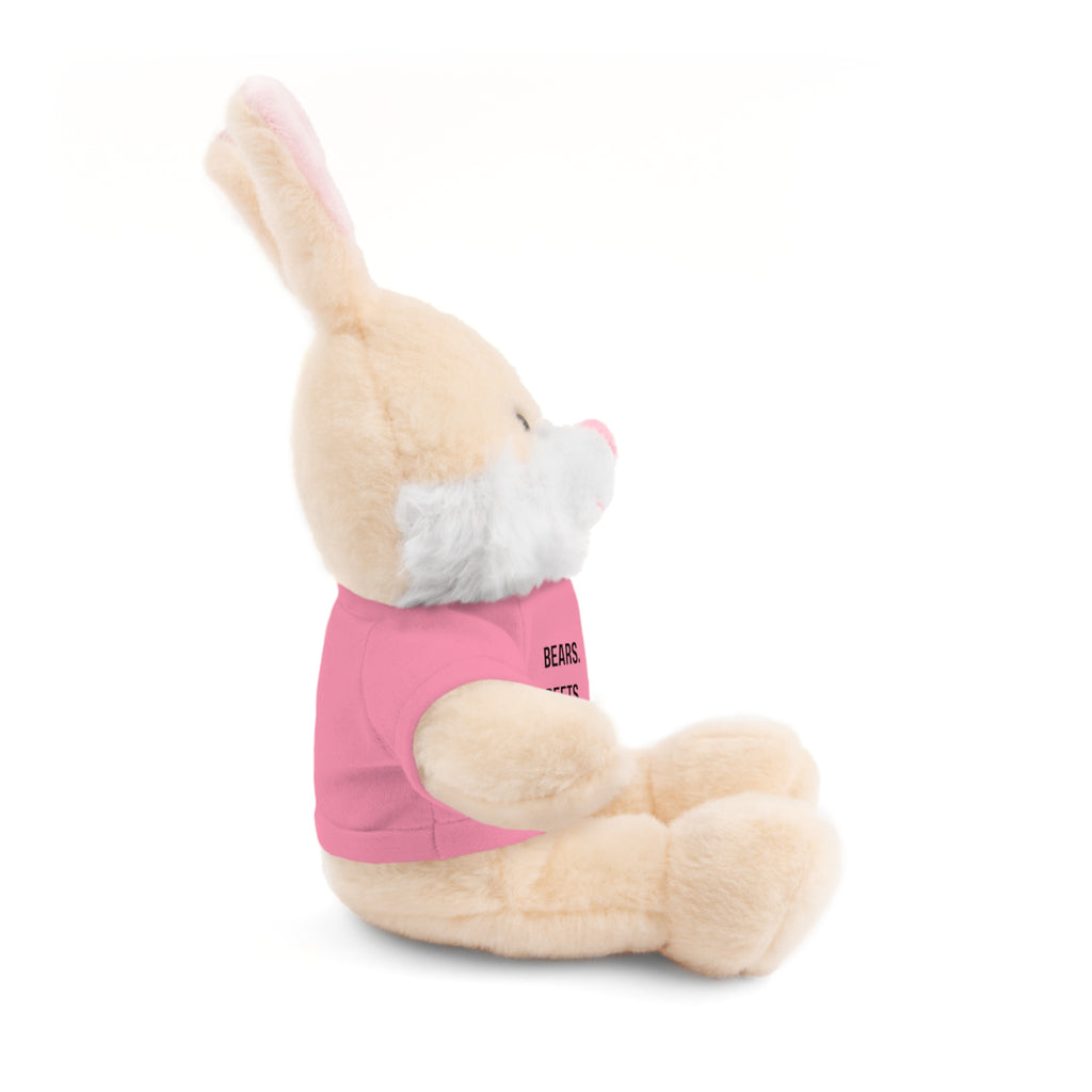 Bears. Beets. Bounce Rates. | Plush Stuffed Toy with Graphic Tee