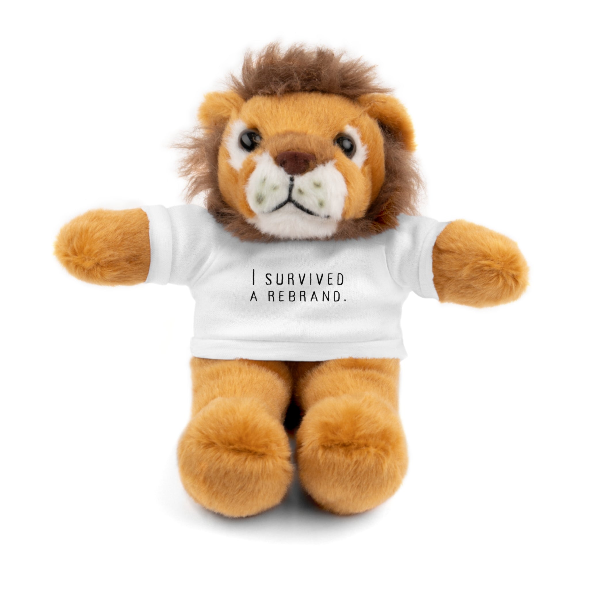 I Survived A Rebrand | Plush Stuffed Toy with Graphic Tee