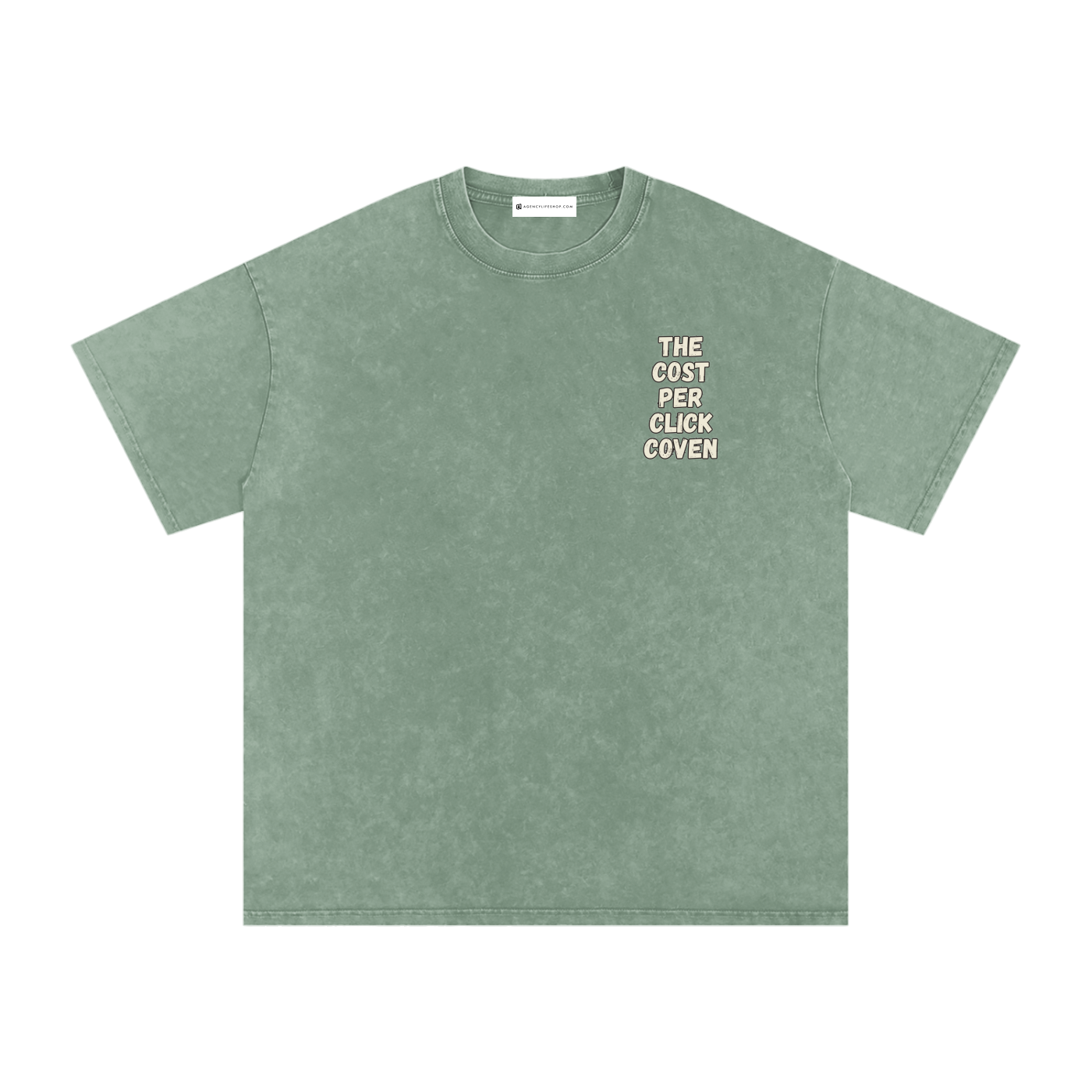 The Cost Per Click Coven | Snow Washed Oversized Cotton T-Shirt