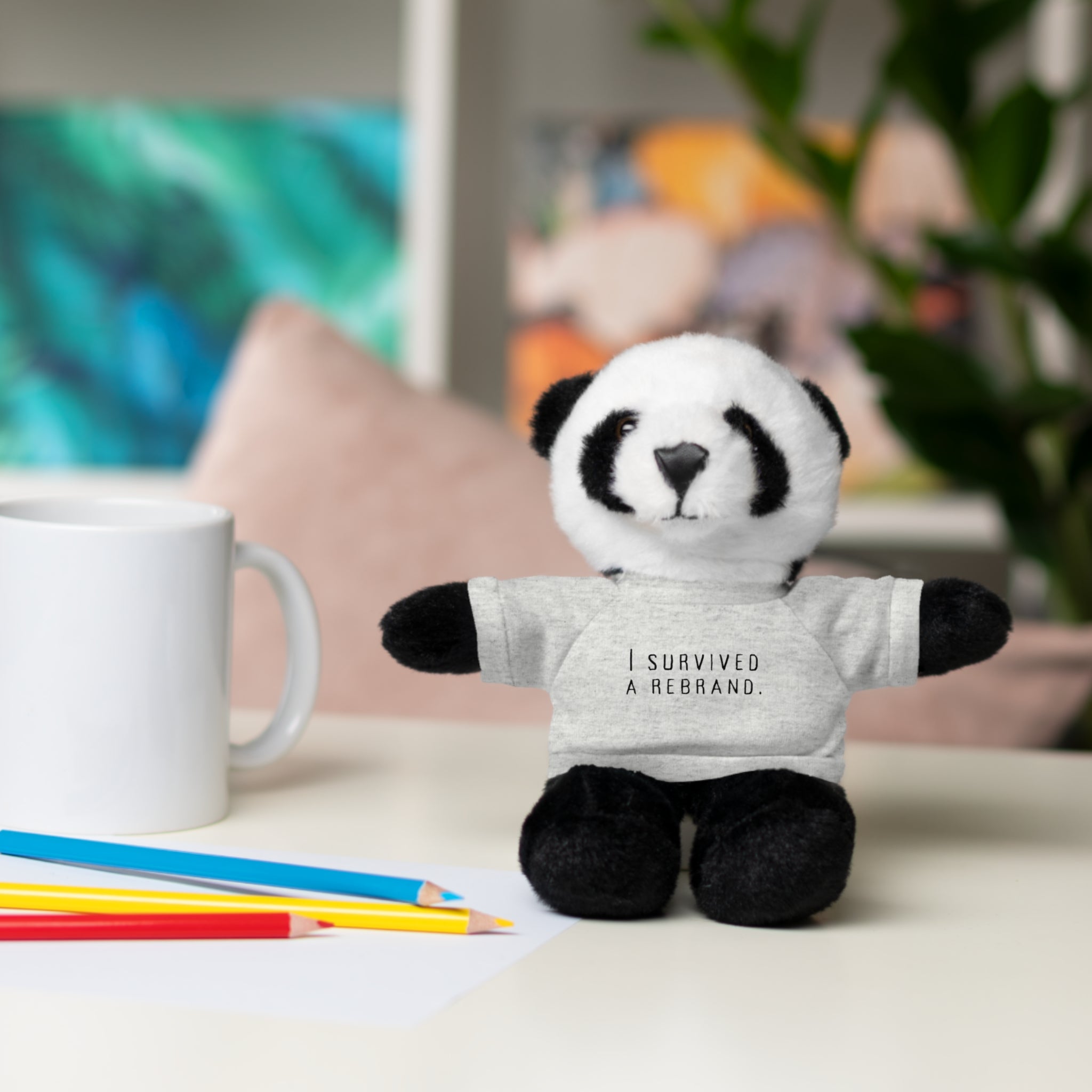 I Survived A Rebrand | Plush Stuffed Toy with Graphic Tee