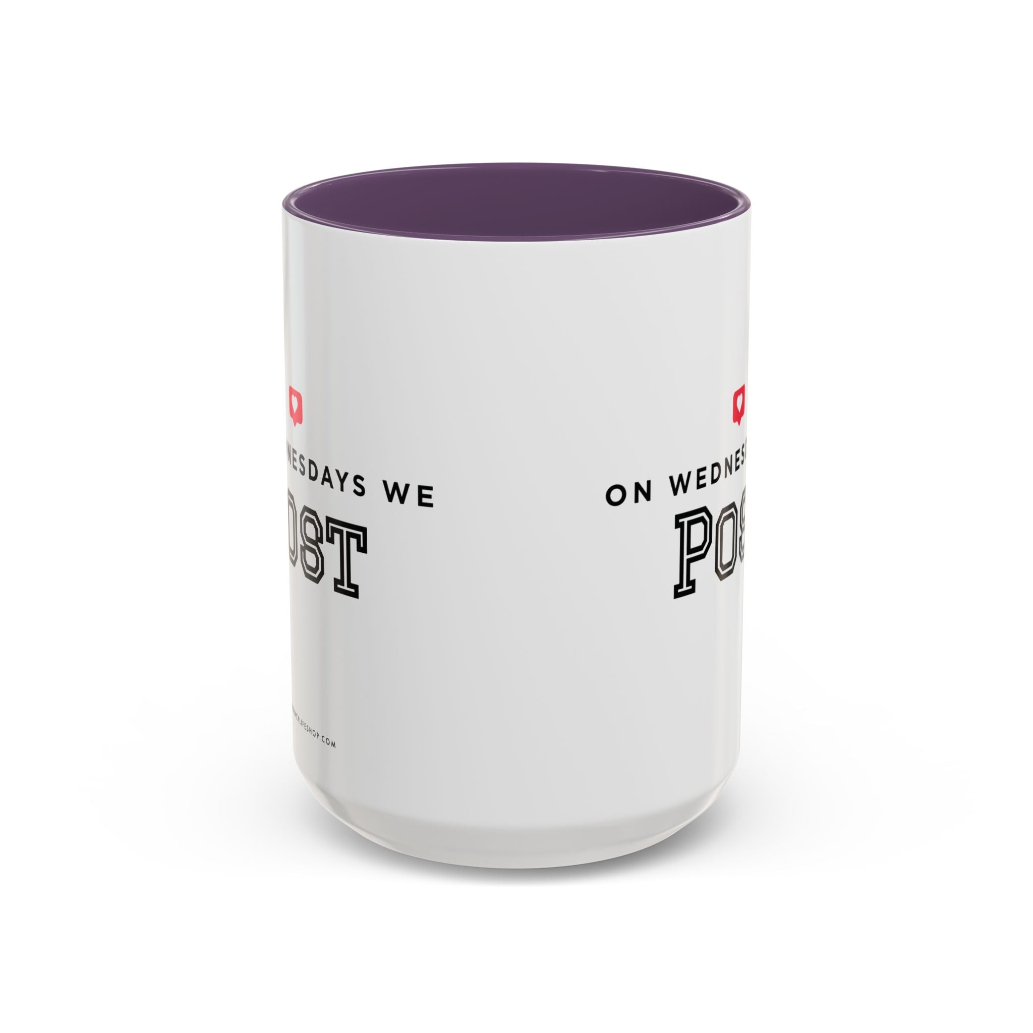 On Wednesdays, We Post | Accent Coffee Mug (11, 15oz)