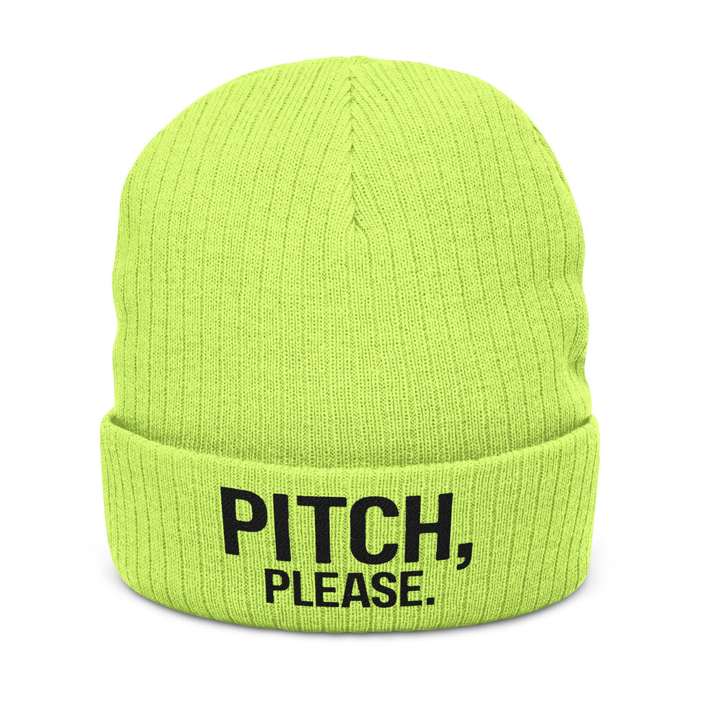 Pitch, Please | Ribbed Knit Beanie