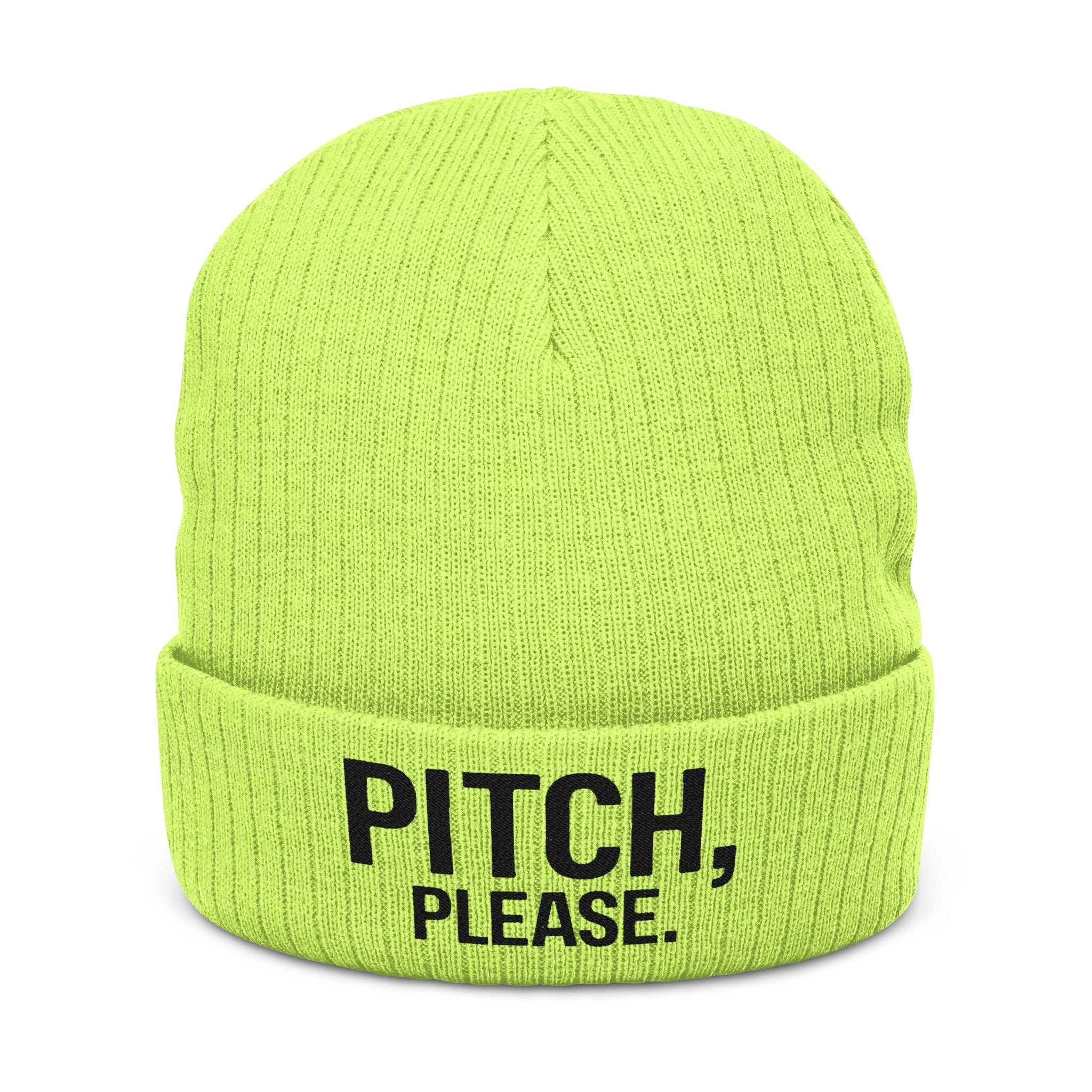 Pitch, Please | Ribbed Knit Beanie
