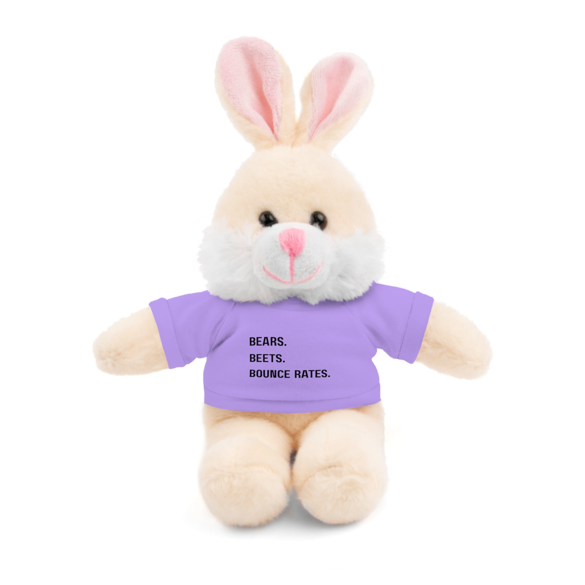 Bears. Beets. Bounce Rates. | Plush Stuffed Toy with Graphic Tee