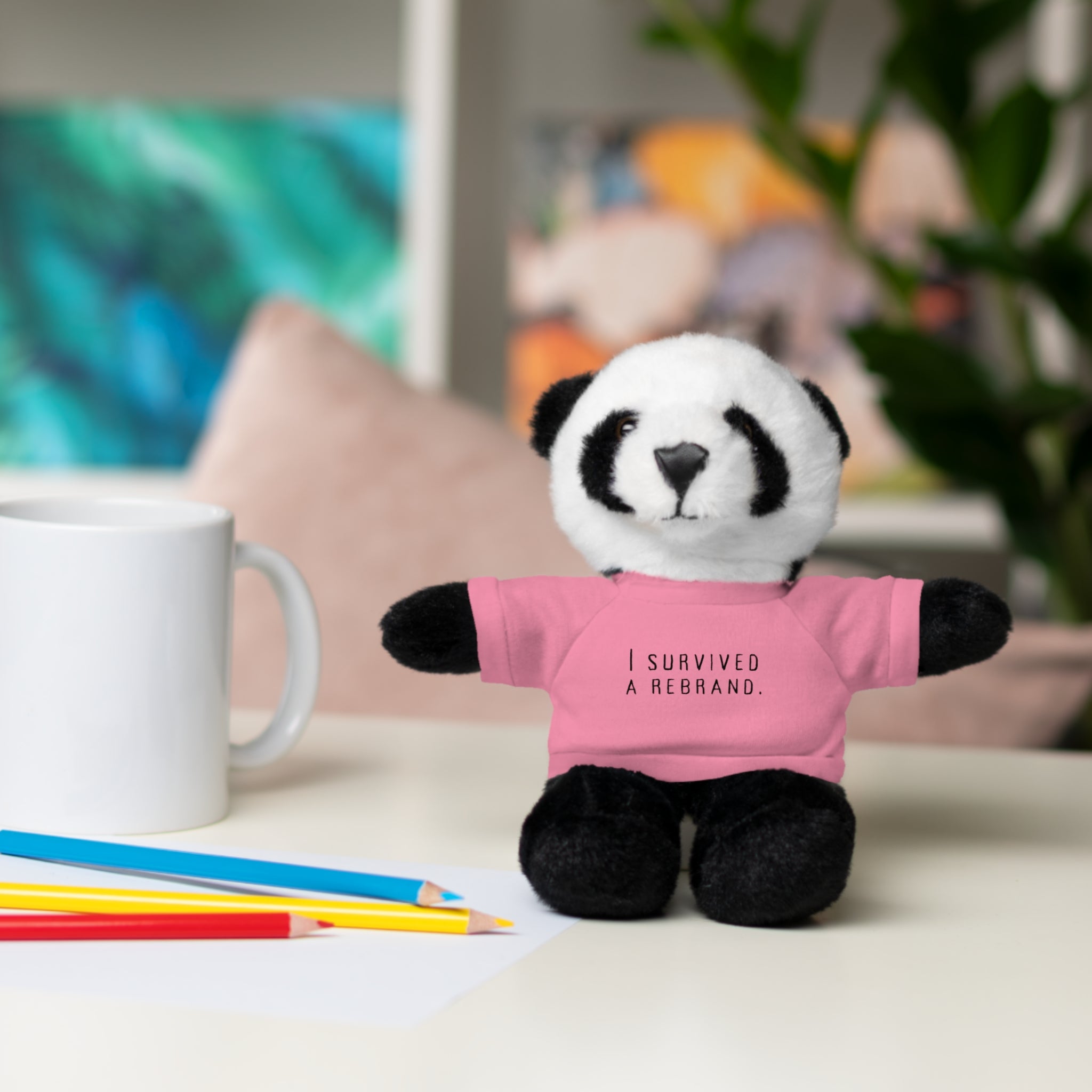 I Survived A Rebrand | Plush Stuffed Toy with Graphic Tee