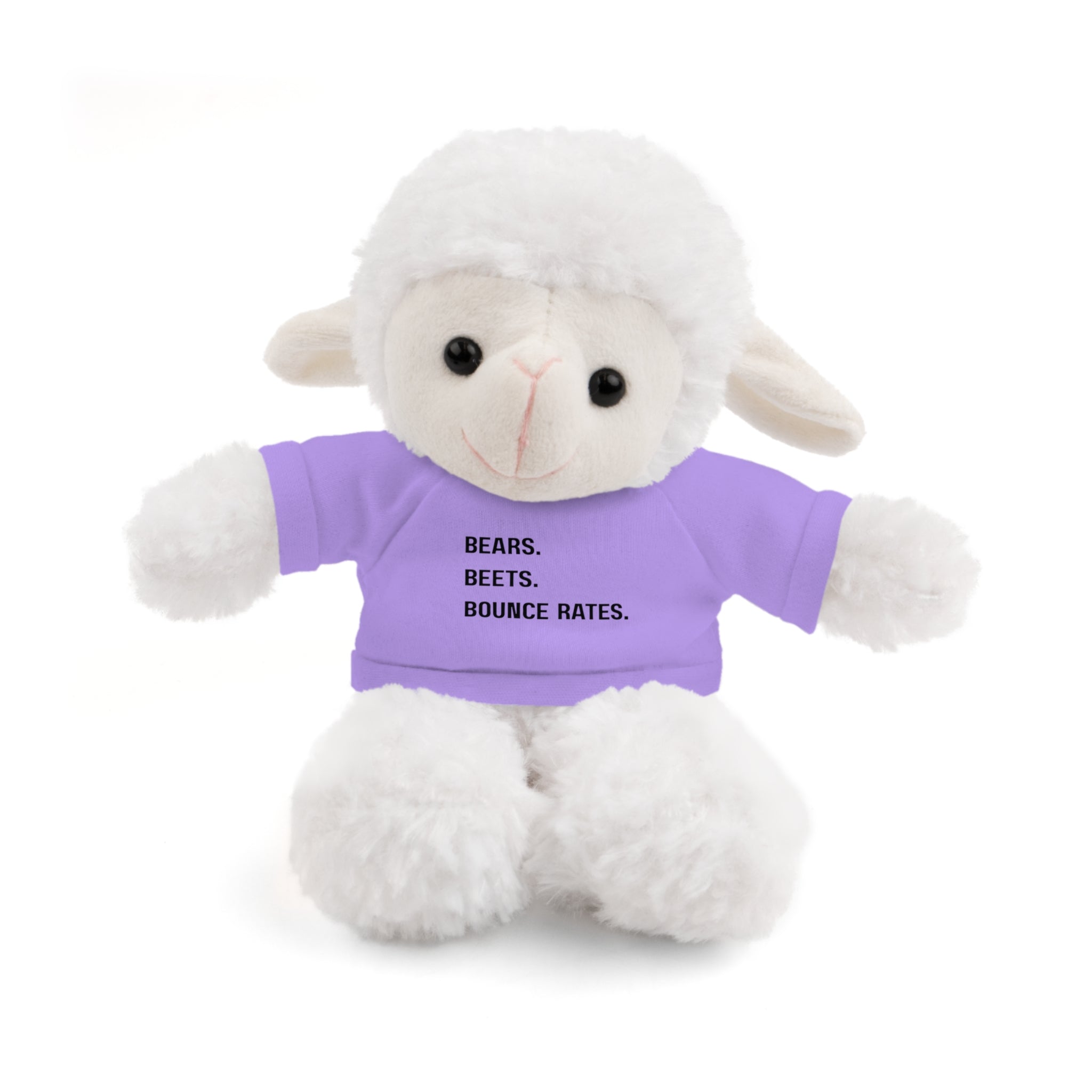 Bears. Beets. Bounce Rates. | Plush Stuffed Toy with Graphic Tee