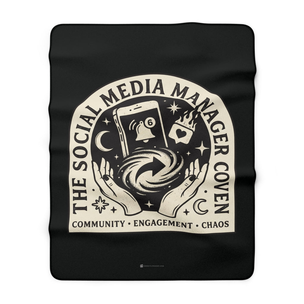 The Social Media Manager Coven | Sherpa Fleece Blanket