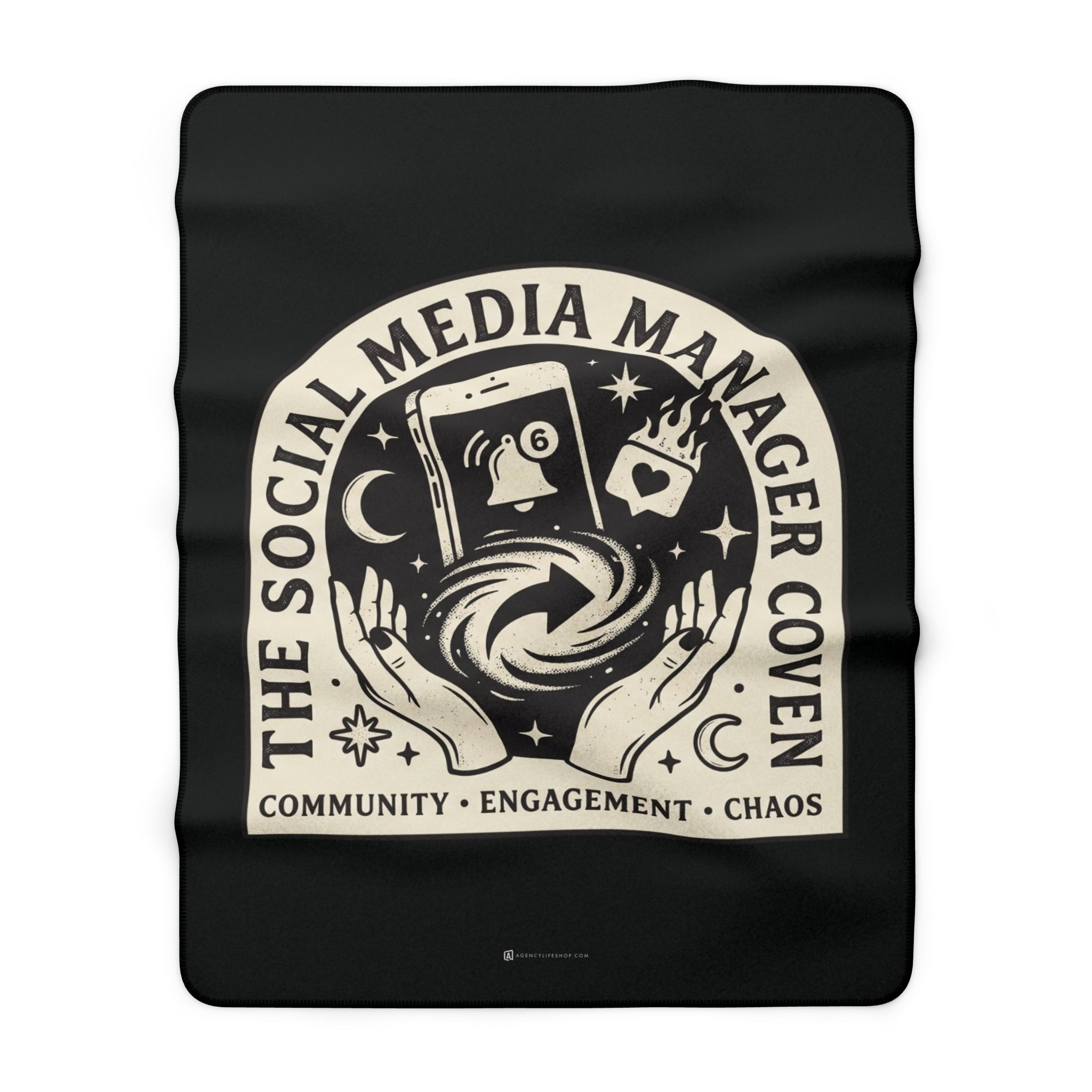 The Social Media Manager Coven | Sherpa Fleece Blanket