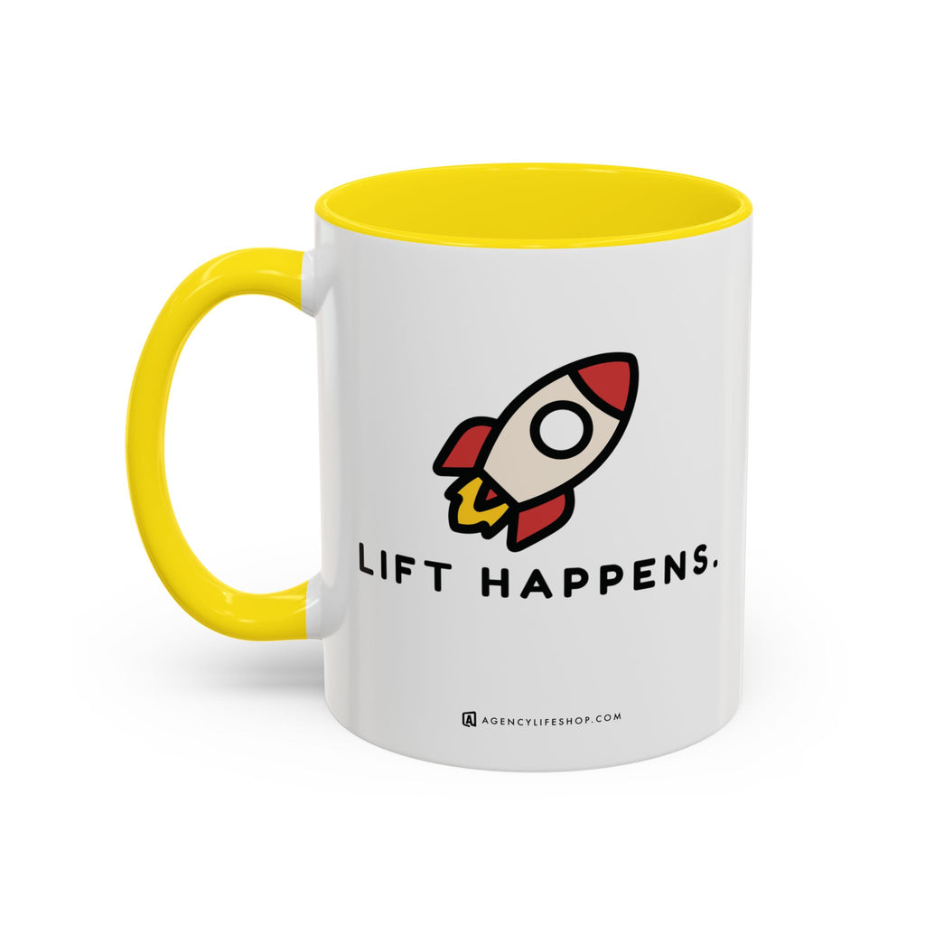 Lift Happens | Accent Coffee Mug (11, 15oz)