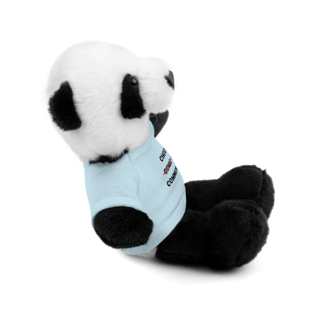 Choose Common Sense | Plush Stuffed Toy with Graphic Tee