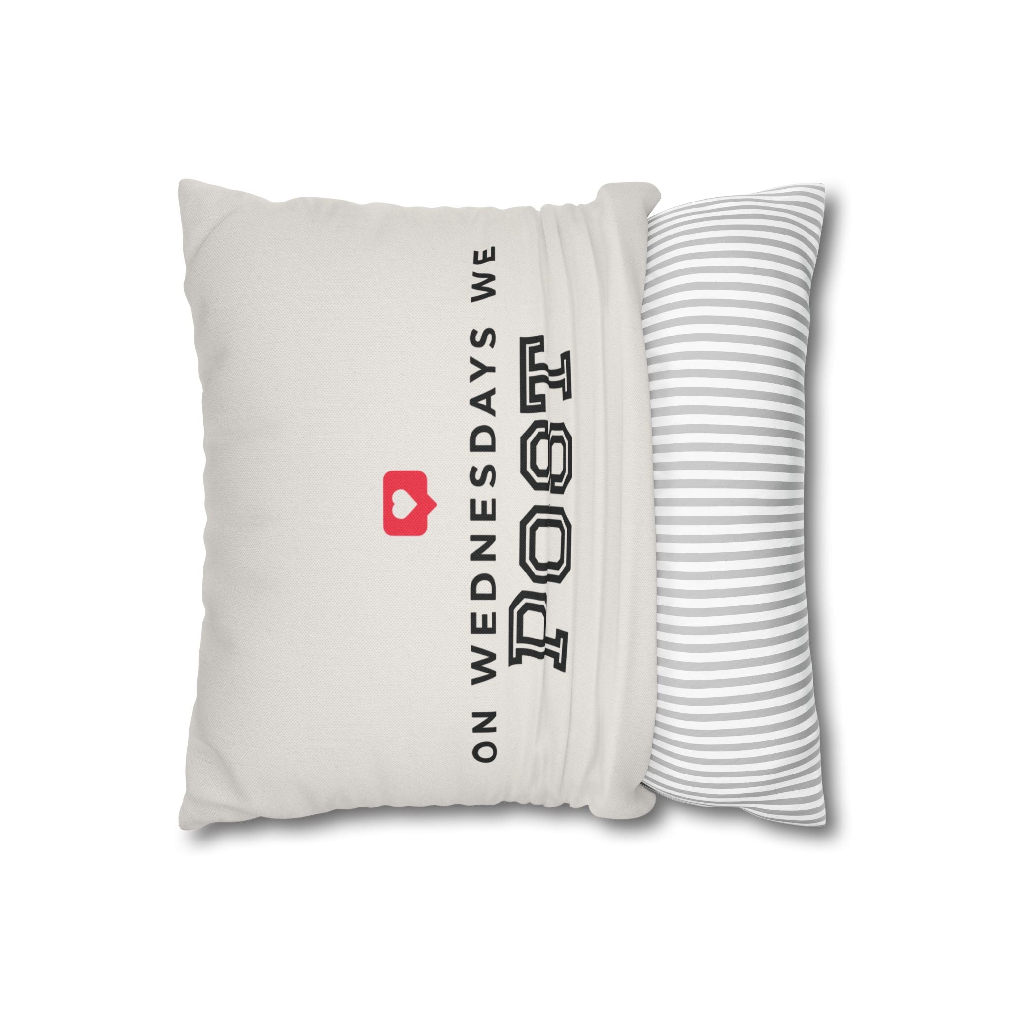 On Wednesdays, We Post | Polyester Square Pillowcase