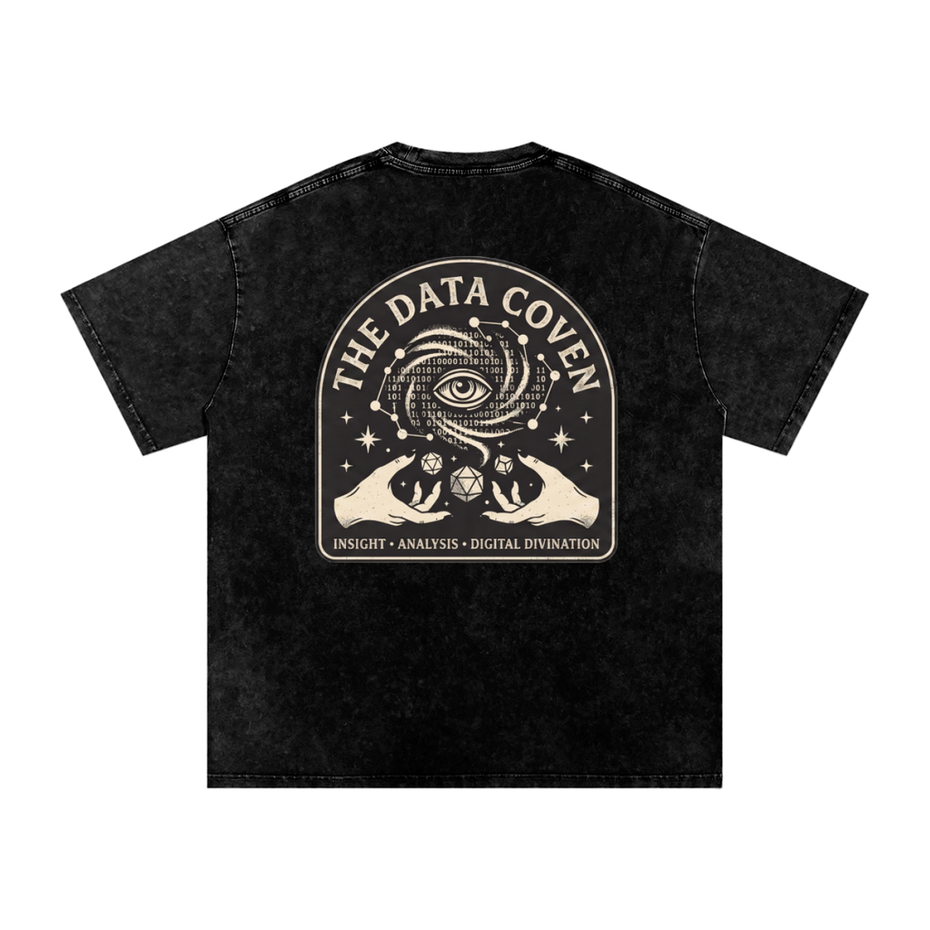 The Data Coven | Snow Washed Oversized Cotton T-Shirt