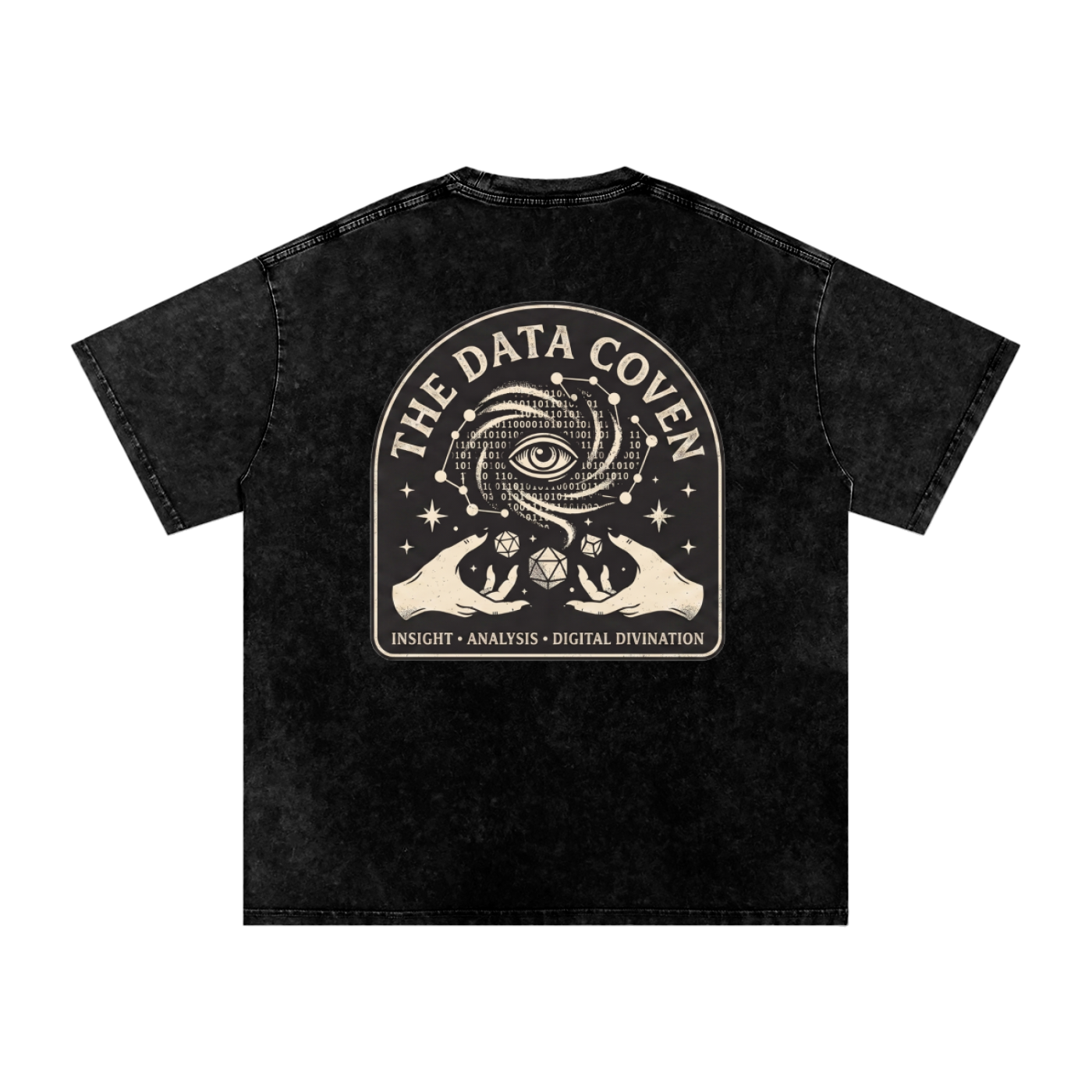 The Data Coven | Snow Washed Oversized Cotton T-Shirt