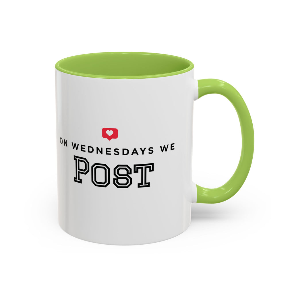 On Wednesdays, We Post | Accent Coffee Mug (11, 15oz)