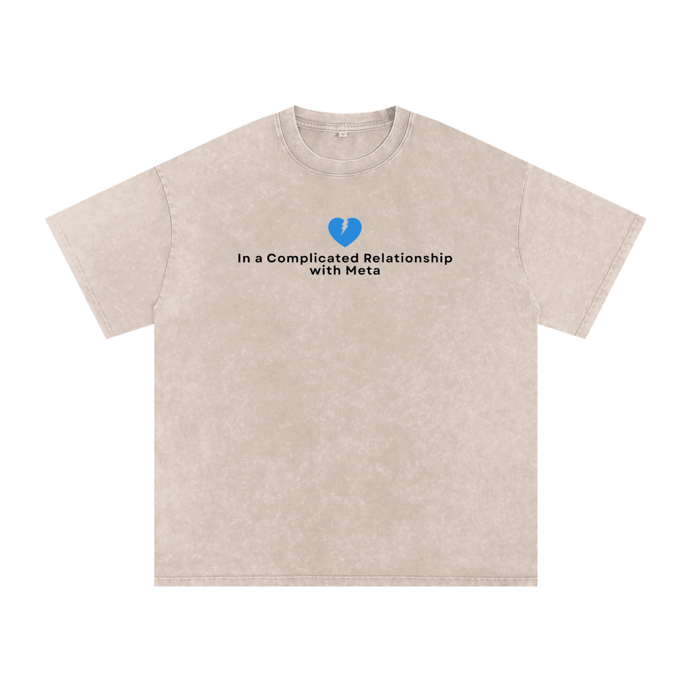 Complicated Relationship | Snow Washed Oversized Cotton T-Shirt
