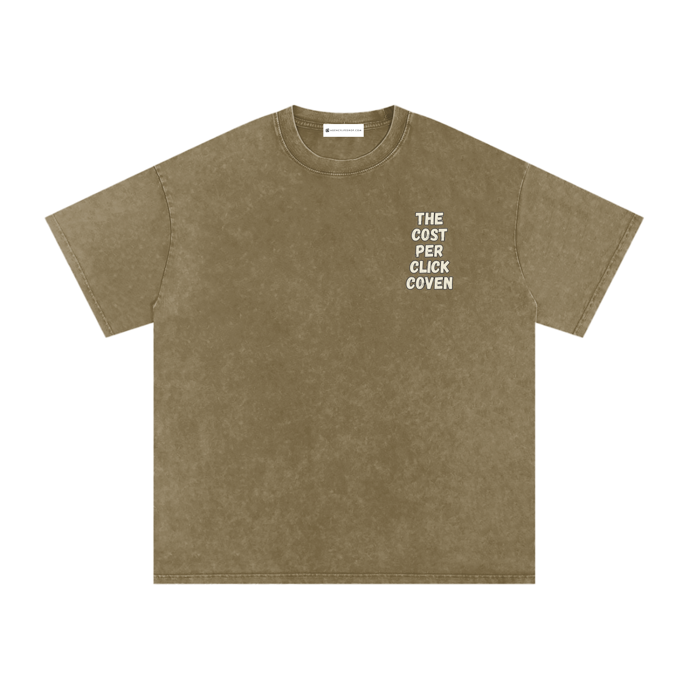 The Cost Per Click Coven | Snow Washed Oversized Cotton T-Shirt