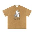 Will Boo-st for Coffee | Snow Washed Oversized Cotton T-Shirt