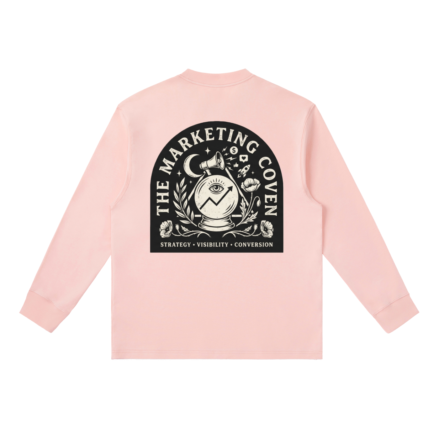 The Marketing Coven | Essential Crewneck Long-Sleeve T-Shirt