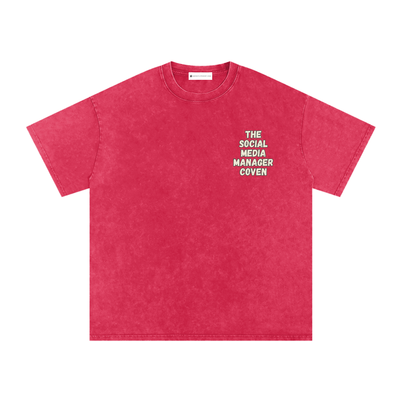 The Social Media Marketing Coven | Snow Washed Oversized Cotton T-Shirt