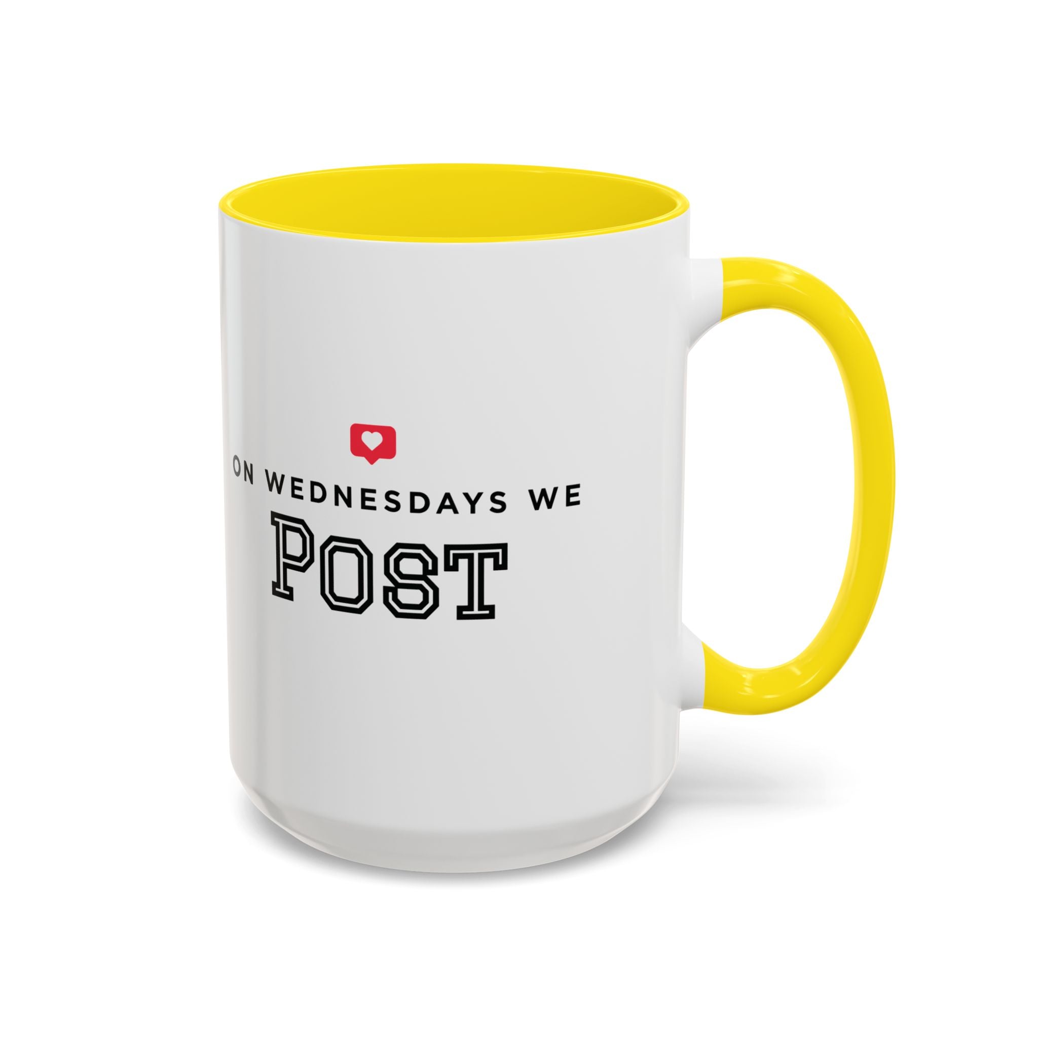 On Wednesdays, We Post | Accent Coffee Mug (11, 15oz)