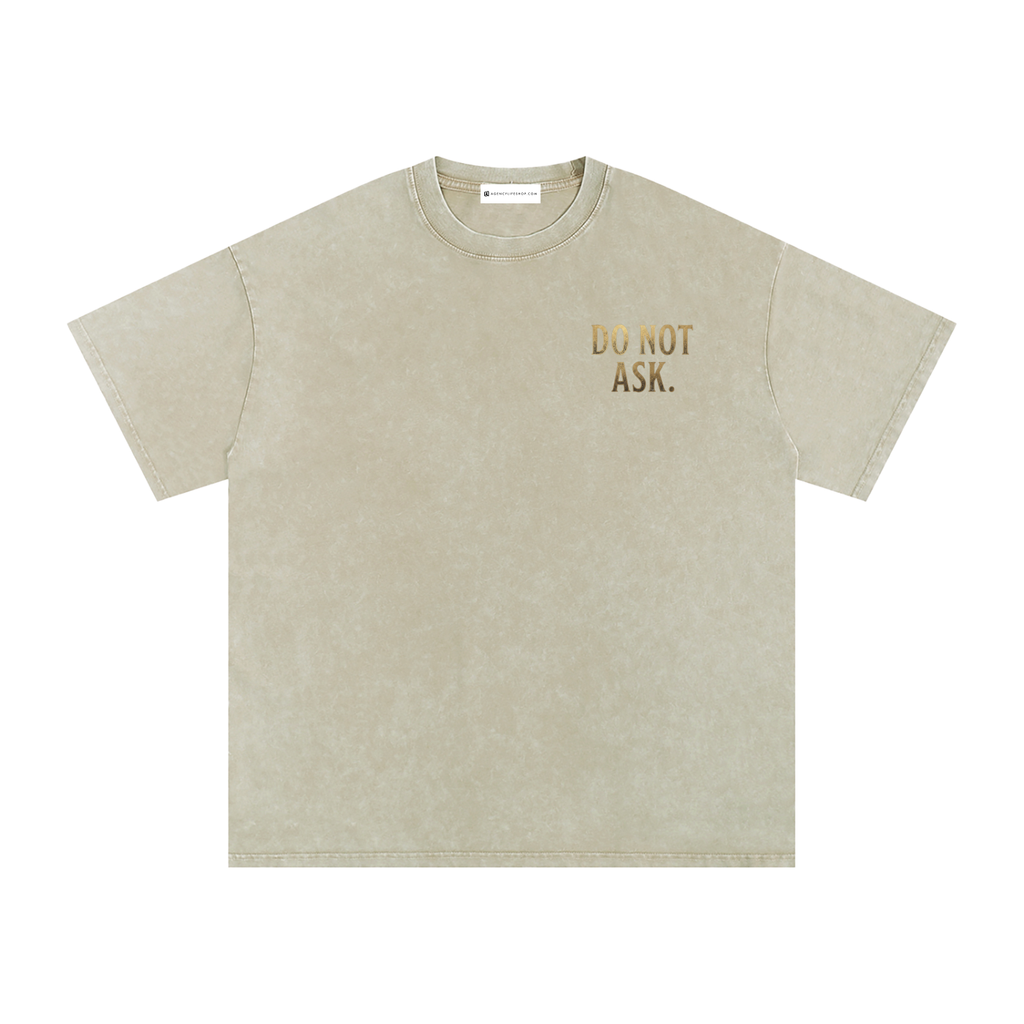 You Cannot Pick My Brain | Snow Washed Oversized Cotton T-Shirt