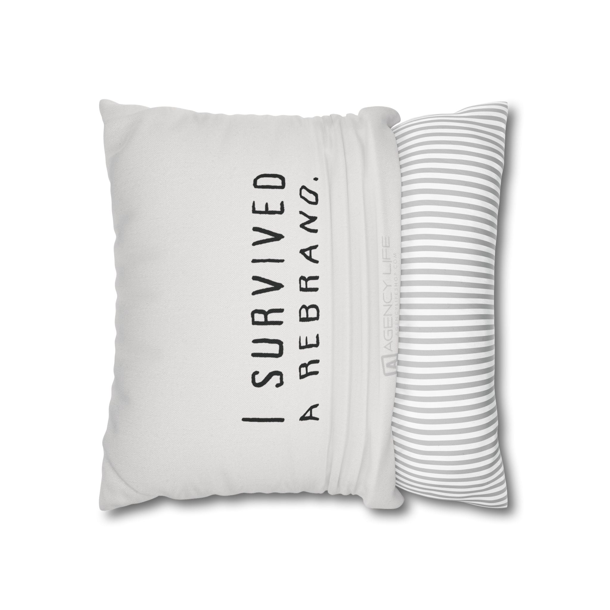 I Survived A Rebrand | Polyester Square Pillowcase