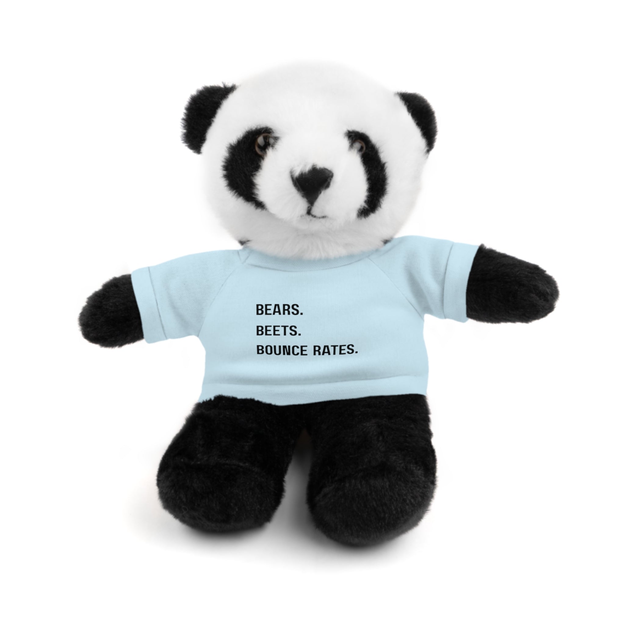 Bears. Beets. Bounce Rates. | Plush Stuffed Toy with Graphic Tee