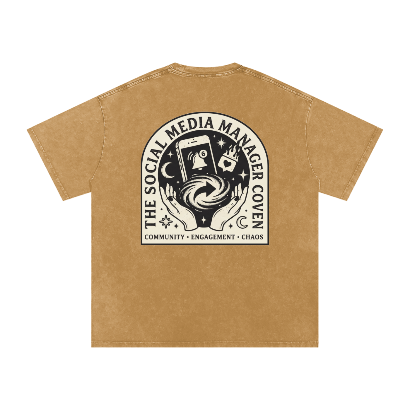 The Social Media Marketing Coven | Snow Washed Oversized Cotton T-Shirt