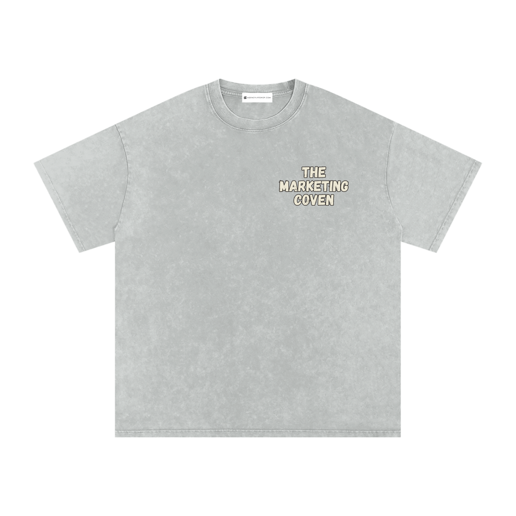 The Marketing Coven | Snow Washed Oversized Cotton T-Shirt