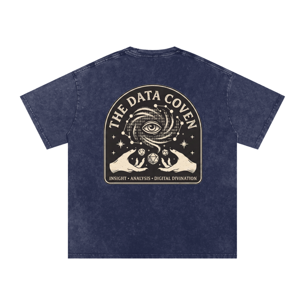 The Data Coven | Snow Washed Oversized Cotton T-Shirt