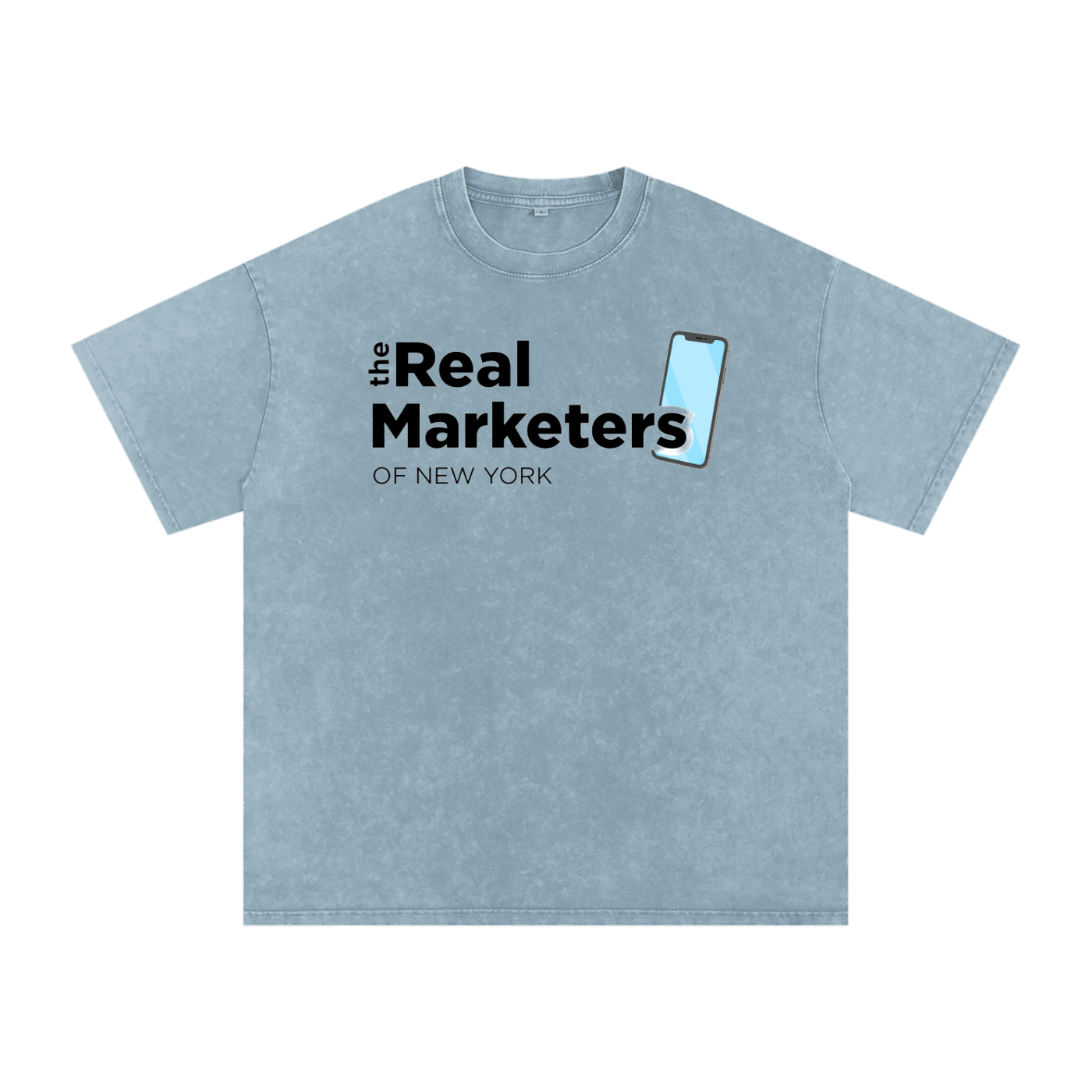 Real Marketer: New York | Snow Washed Oversized Cotton T-Shirt