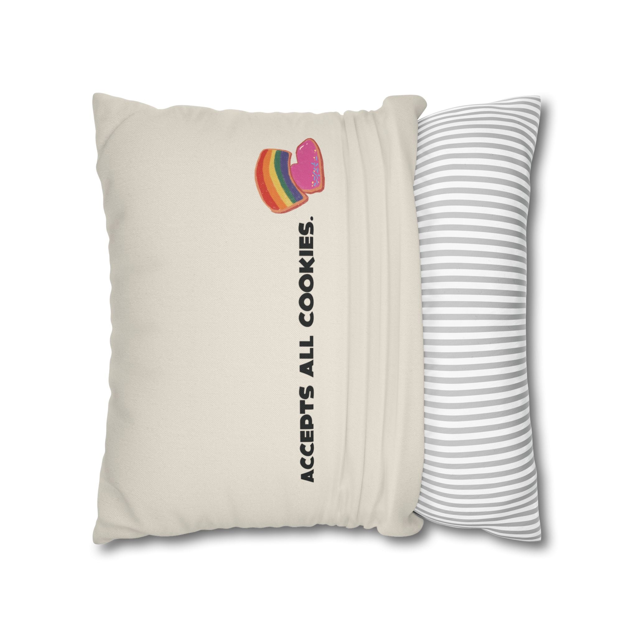 Accepts All Cookies | Polyester Square Pillowcase