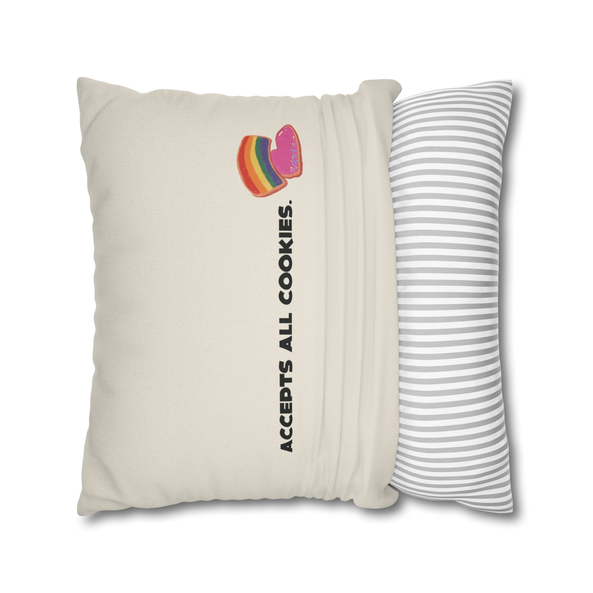 Accepts All Cookies | Polyester Square Pillowcase
