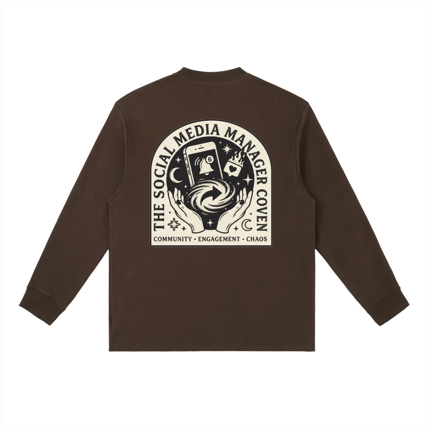 The Social Media Manager Coven | Essential Crewneck Long-Sleeve T-Shirt