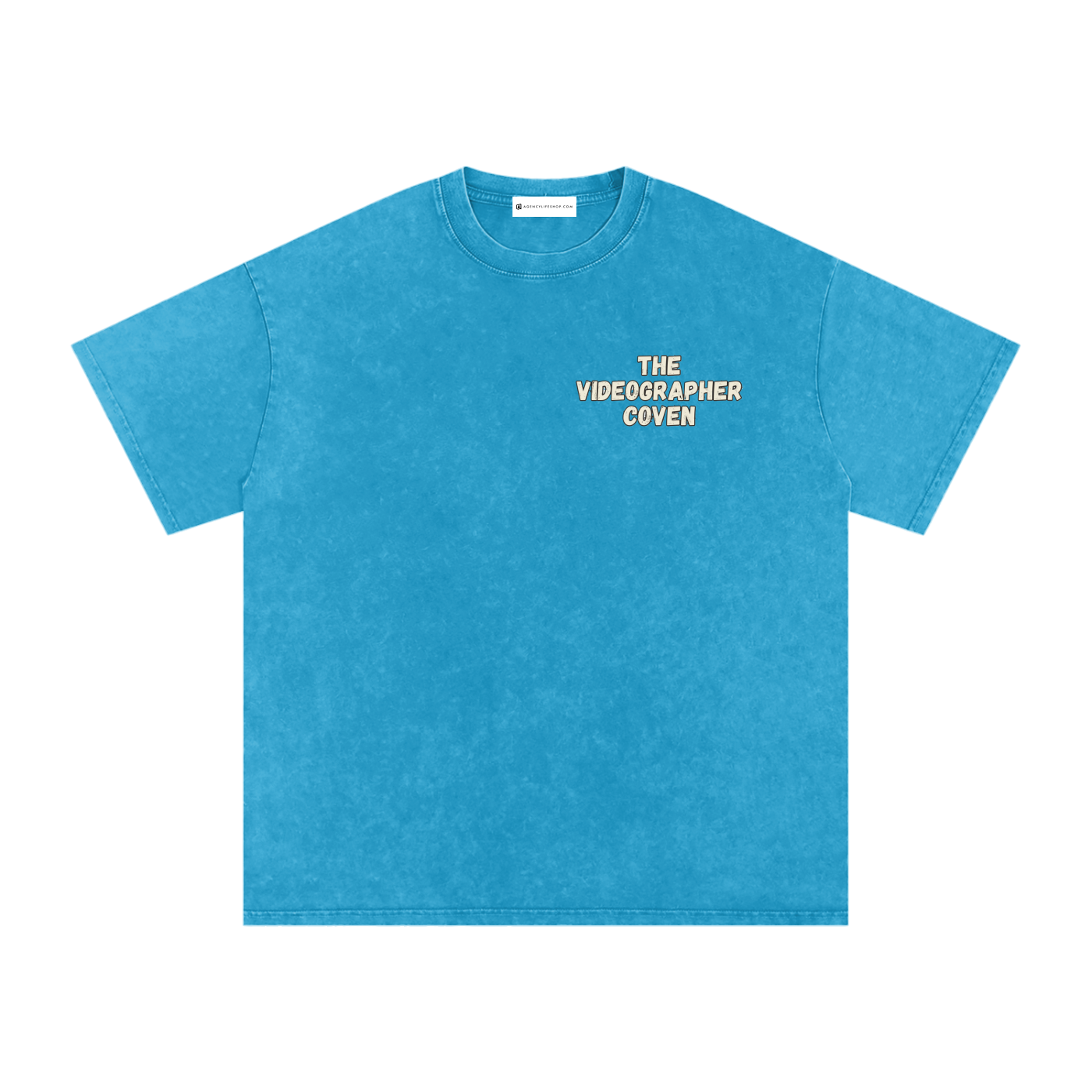 The Videographer Coven | Snow Washed Oversized Cotton T-Shirt