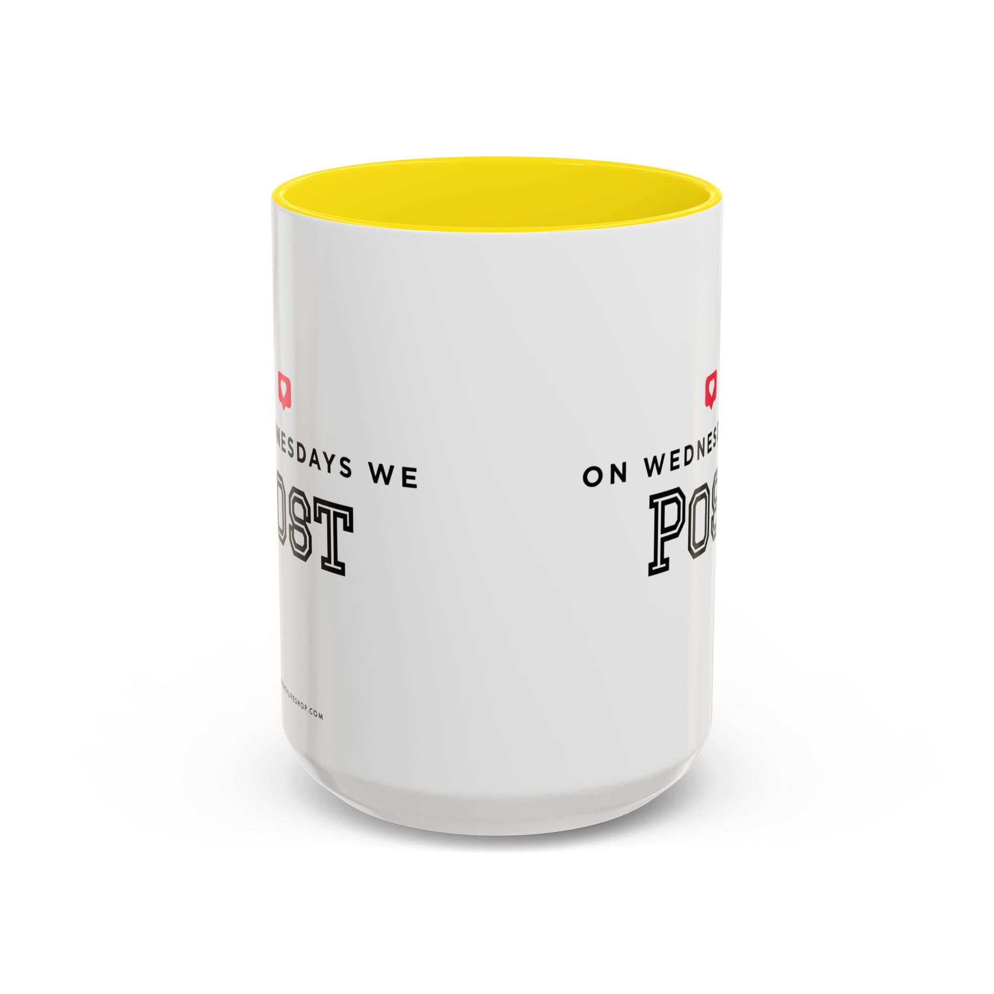 On Wednesdays, We Post | Accent Coffee Mug (11, 15oz)