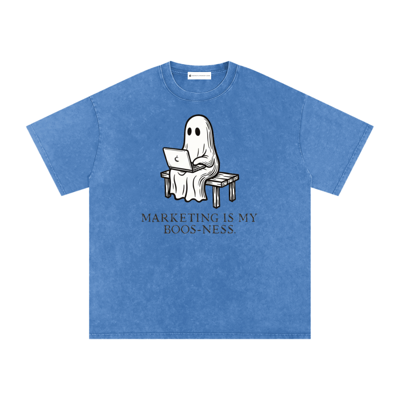 Marketing is My Boos-ness | Snow Washed Oversized Cotton T-Shirt